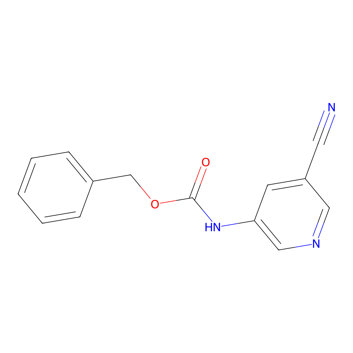 benzyl N-(5-cyanopyridin-3-yl)carbamate molecular structure, CAS 2770556-98-2