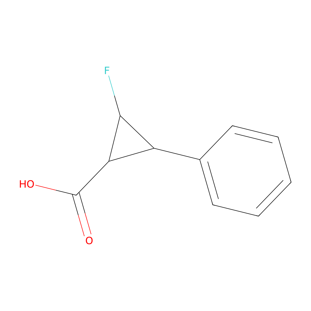 2-Fluoro-3-phenylcyclopropane-1-carboxylic acid molecular structure, CAS 2770557-17-8