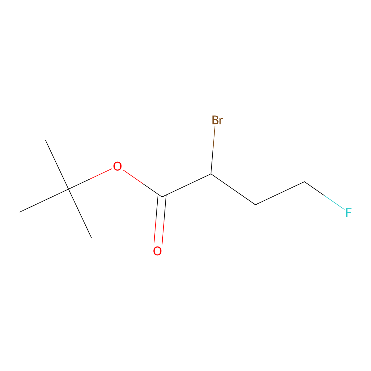 Tert-butyl 2-bromo-4-fluorobutanoate molecular structure, CAS 2770557-19-0