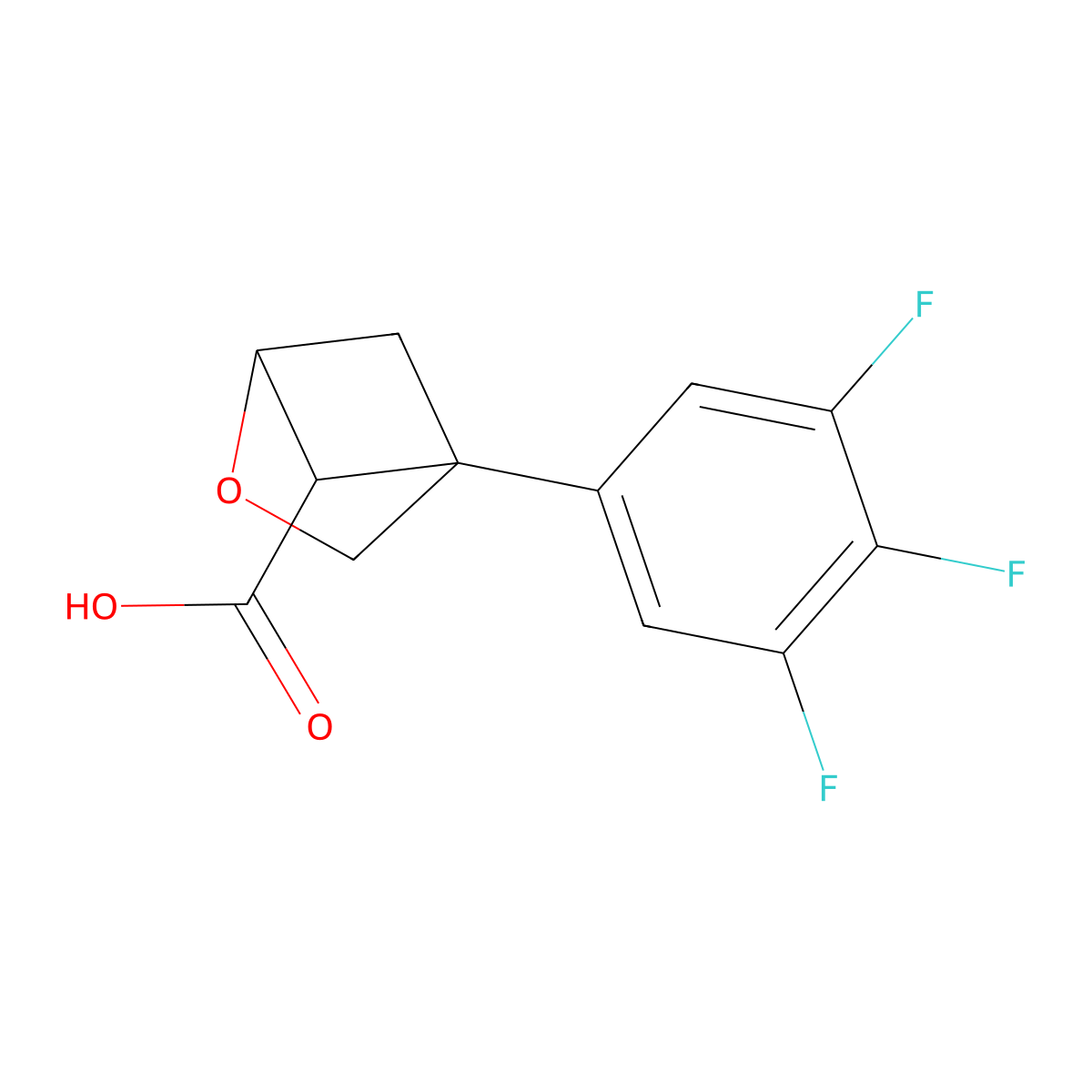 4-(3,4,5-Trifluorophenyl)-2-oxabicyclo[2.1.1]hexane-5-carboxylic acid molecular structure, CAS 2770557-68-9