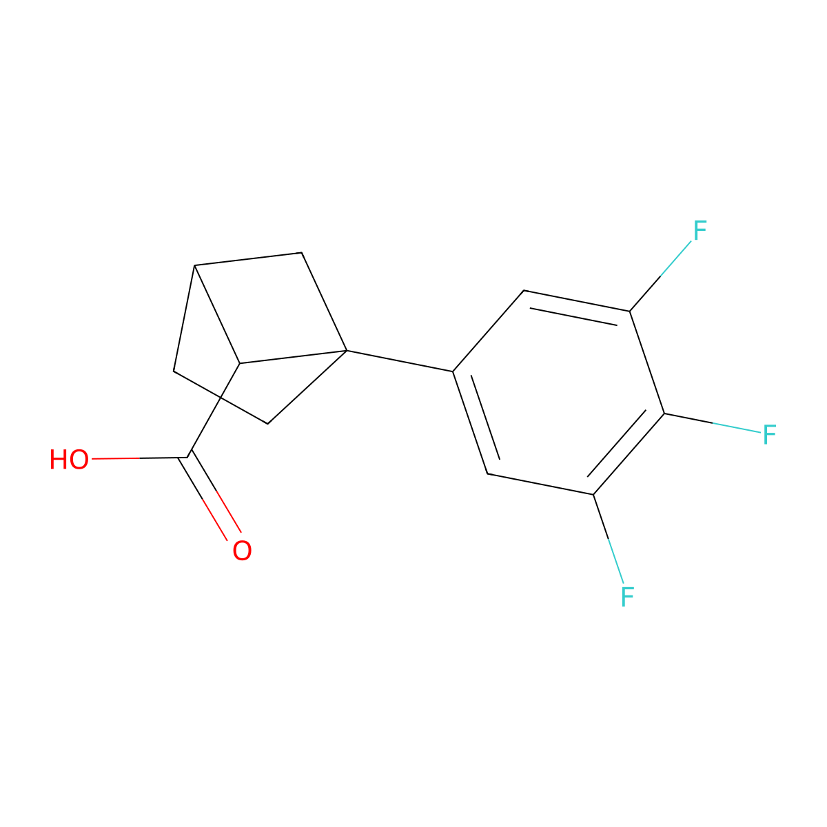 1-(3,4,5-Trifluorophenyl)bicyclo[2.1.1]hexane-5-carboxylic acid molecular structure, CAS 2770557-70-3