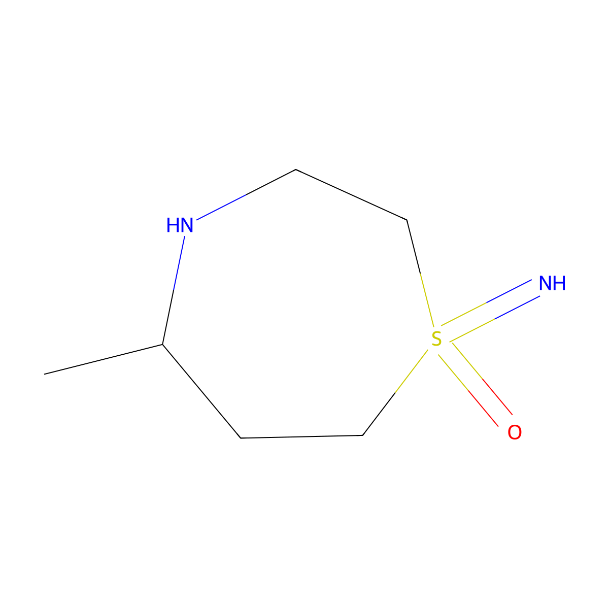 1-Imino-5-methyl-1lambda6,4-thiazepan-1-one molecular structure, CAS 2770557-75-8