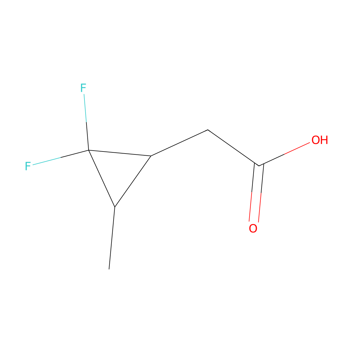 2-(2,2-Difluoro-3-methylcyclopropyl)acetic acid molecular structure, CAS 2770557-85-0