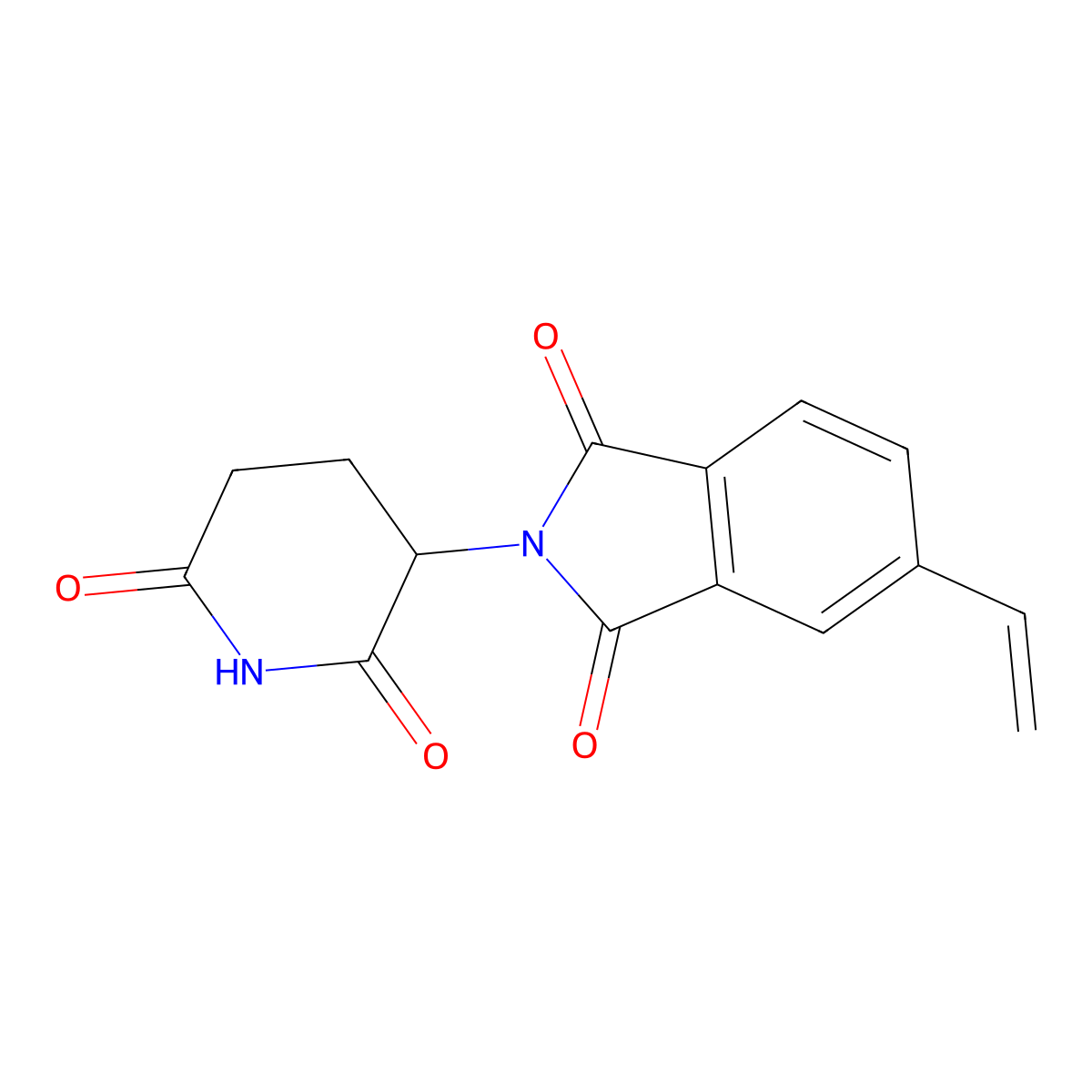 2-(2,6-Dioxo-3-piperidyl)-5-vinyl-isoindoline-1,3-dione molecular structure, CAS 2770574-06-4