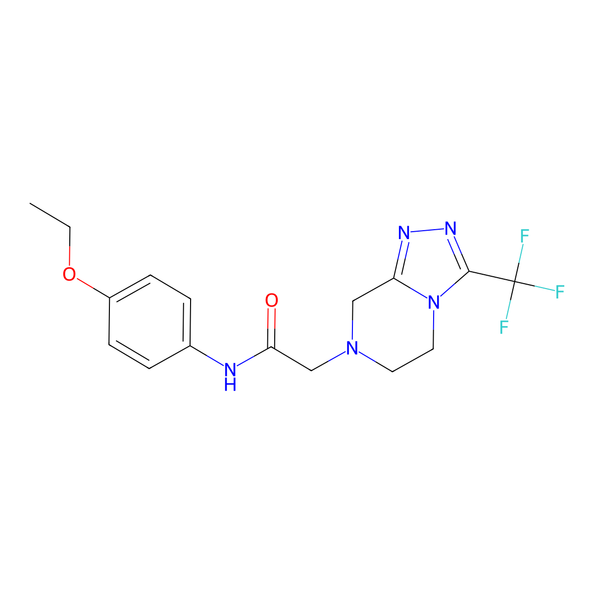 N-(4-ethoxyphenyl)-2-[3-(trifluoromethyl)-5H,6H,7H,8H-[1,2,4]triazolo[4,3-a]pyrazin-7-yl]acetamide molecular structure, CAS 2770579-63-8