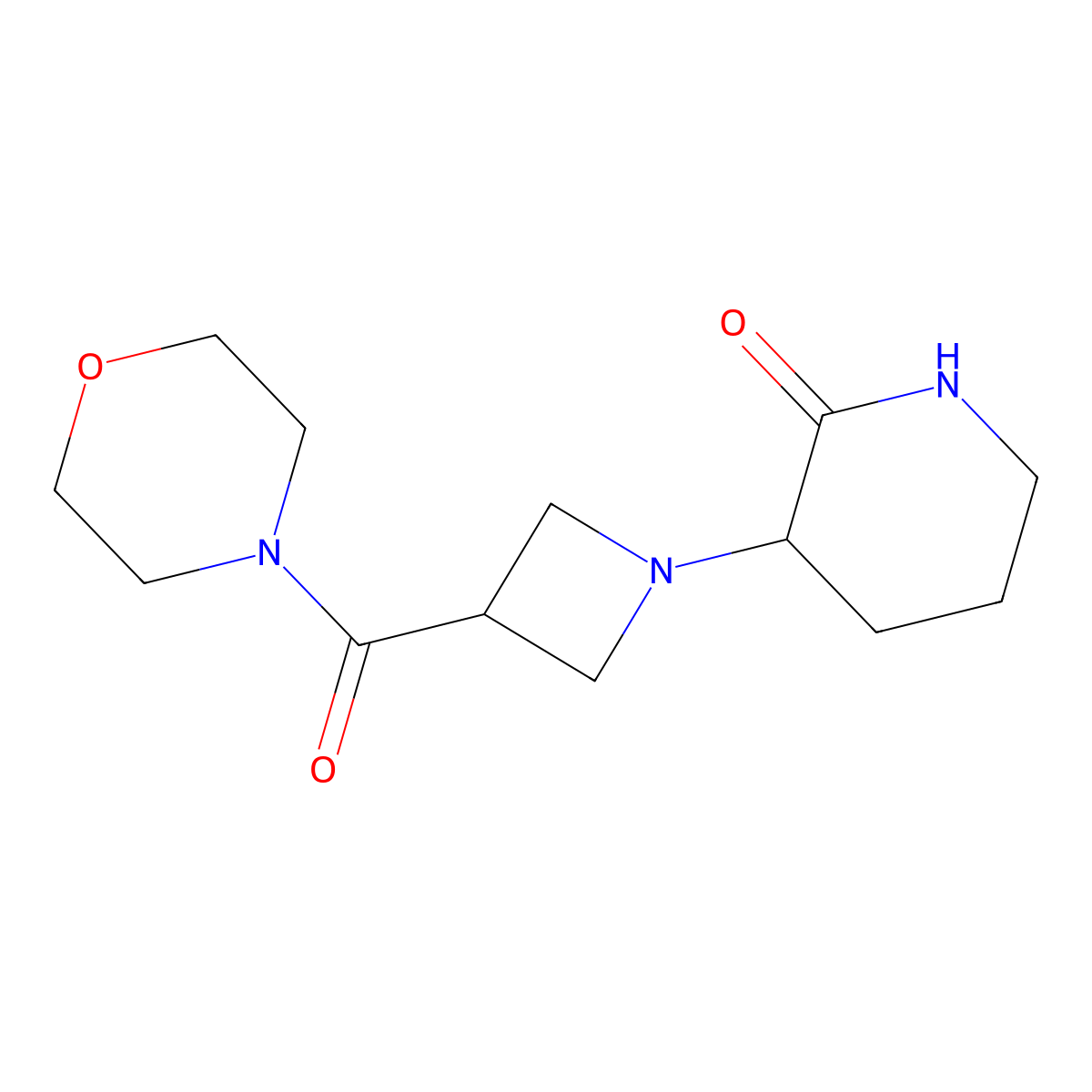 3-[3-(Morpholine-4-carbonyl)azetidin-1-yl]piperidin-2-one molecular structure, CAS 2770579-94-5
