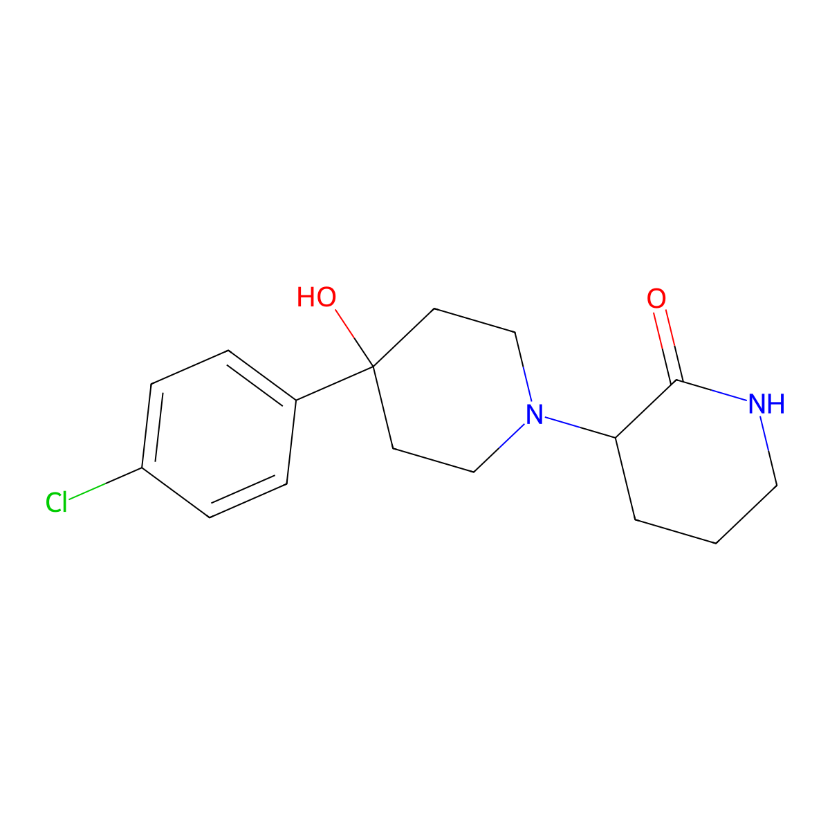 4-(4-Chlorophenyl)-4-hydroxy-[1,3'-bipiperidin]-2'-one molecular structure, CAS 2770580-09-9