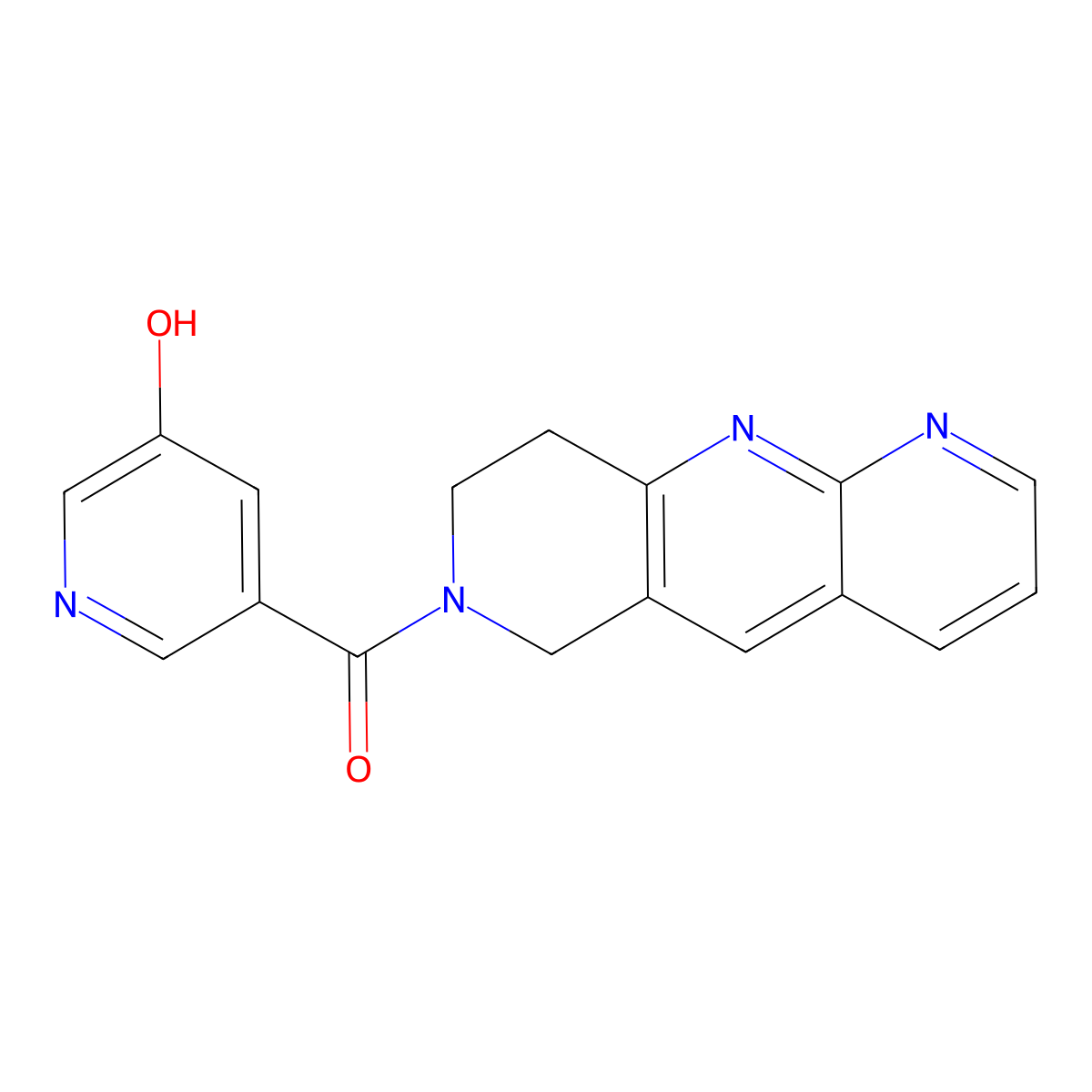 5-{6H,7H,8H,9H-pyrido[2,3-b]1,6-naphthyridine-7-carbonyl}pyridin-3-ol molecular structure, CAS 2770580-55-5