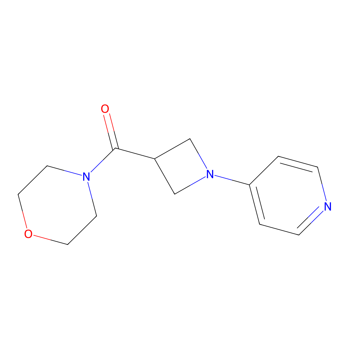 4-[1-(Pyridin-4-yl)azetidine-3-carbonyl]morpholine molecular structure, CAS 2770580-63-5
