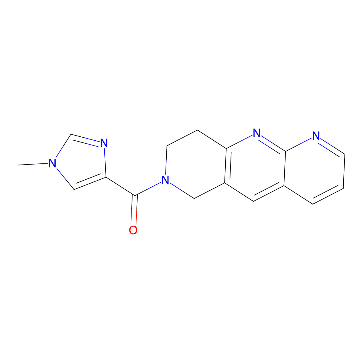 1-methyl-4-{6H,7H,8H,9H-pyrido[2,3-b]1,6-naphthyridine-7-carbonyl}-1H-imidazole molecular structure, CAS 2770581-16-1