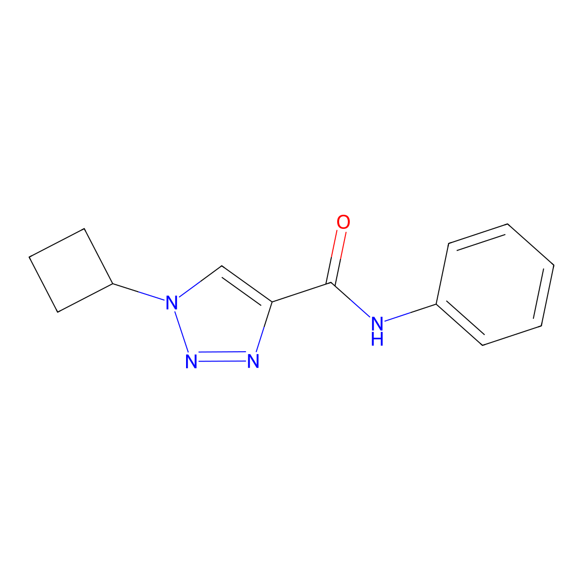 1-cyclobutyl-N-phenyl-1H-1,2,3-triazole-4-carboxamide molecular structure, CAS 2770581-36-5