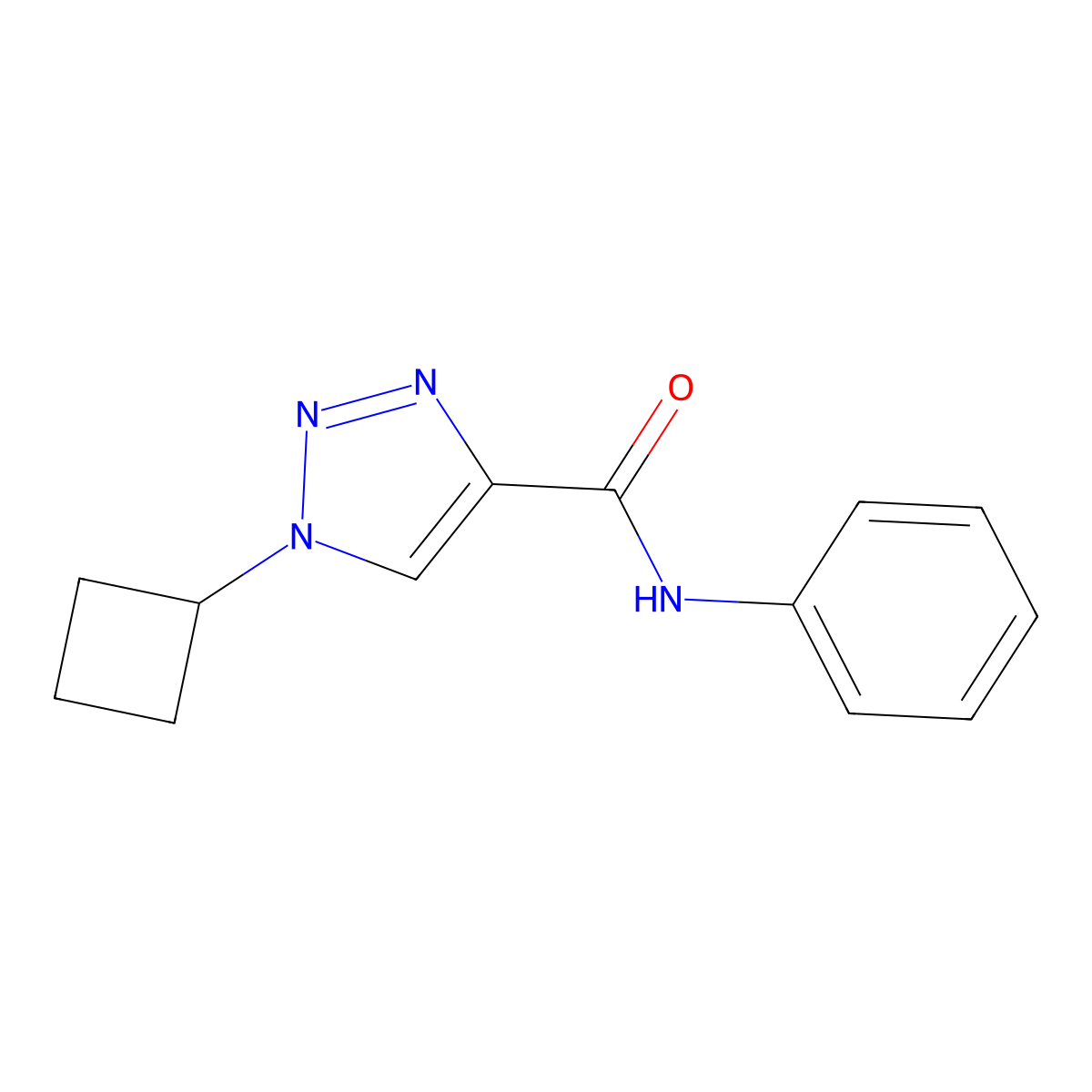 1-cyclobutyl-N-phenyl-1H-1,2,3-triazole-4-carboxamide molecular structure, CAS 2770581-36-5