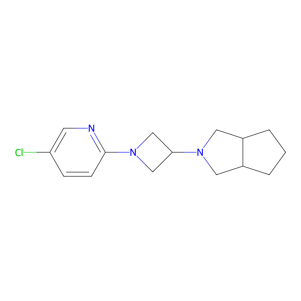 5-Chloro-2-(3-{octahydrocyclopenta[c]pyrrol-2-yl}azetidin-1-yl)pyridine molecular structure, CAS 2770581-65-0