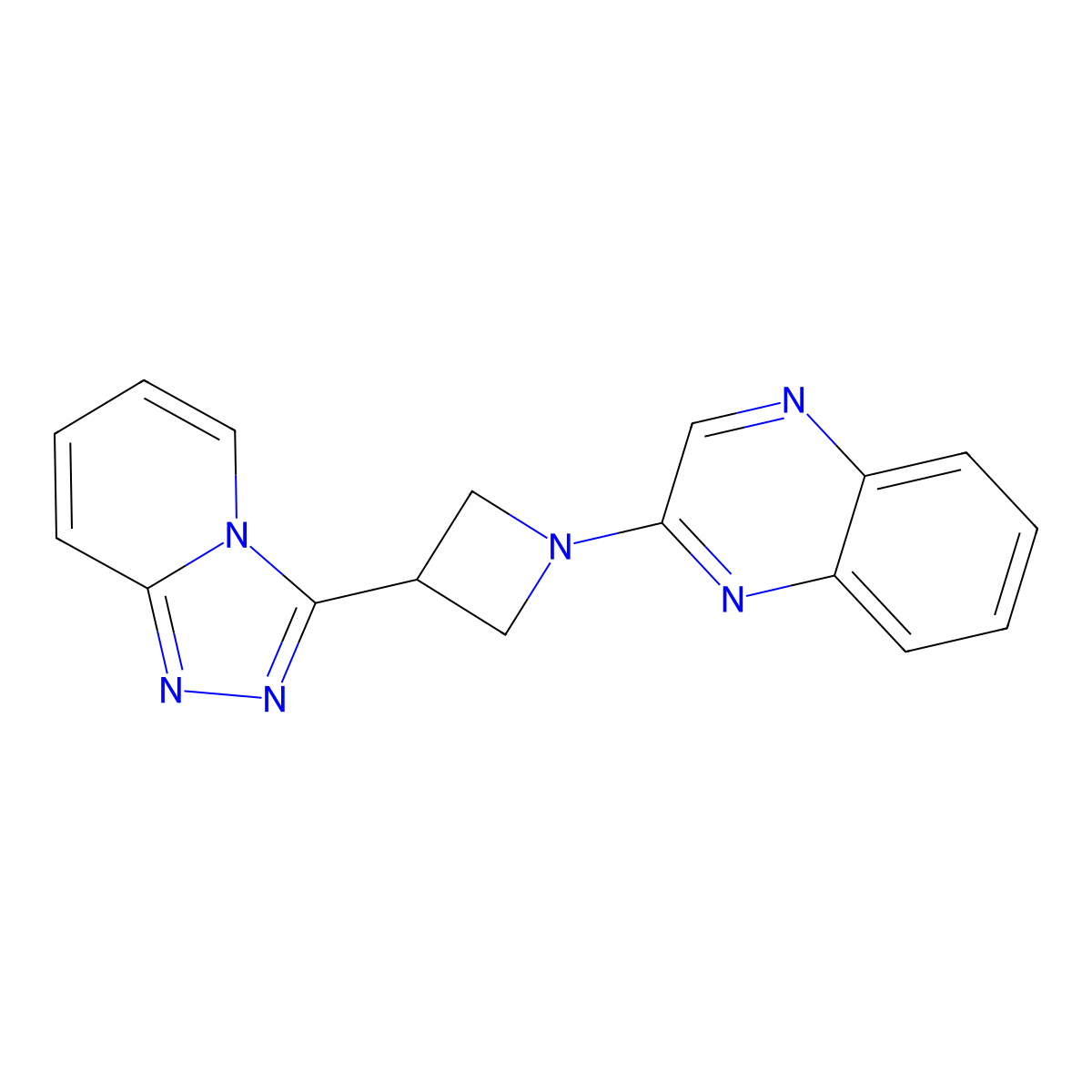 2-(3-{[1,2,4]Triazolo[4,3-a]pyridin-3-yl}azetidin-1-yl)quinoxaline molecular structure, CAS 2770581-74-1