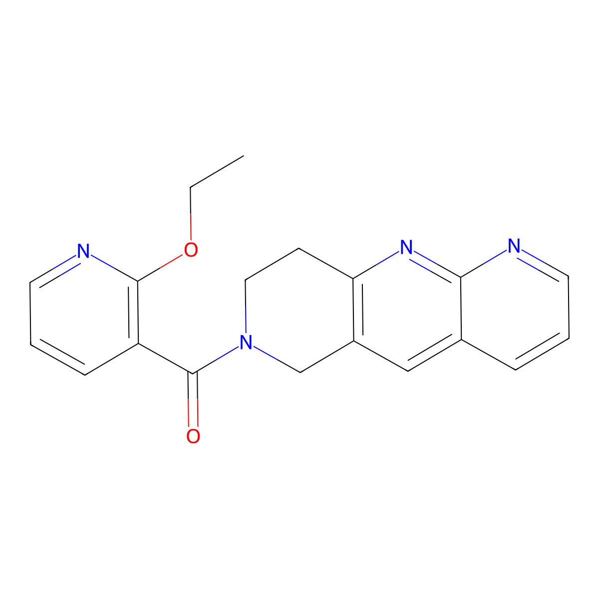 2-ethoxy-3-{6H,7H,8H,9H-pyrido[2,3-b]1,6-naphthyridine-7-carbonyl}pyridine molecular structure, CAS 2770581-77-4