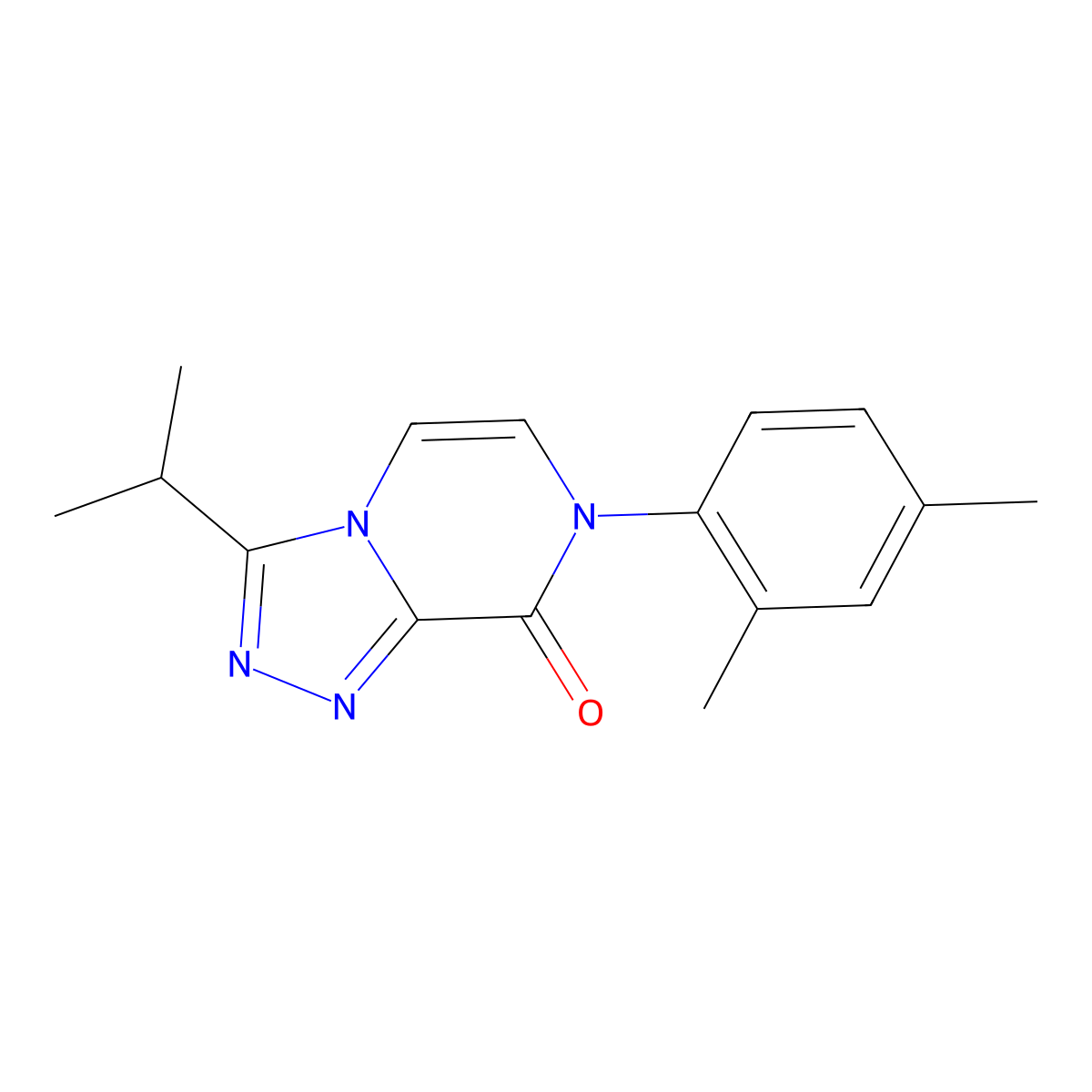 7-(2,4-dimethylphenyl)-3-(propan-2-yl)-7H,8H-[1,2,4]triazolo[4,3-a]pyrazin-8-one molecular structure, CAS 2770582-01-7