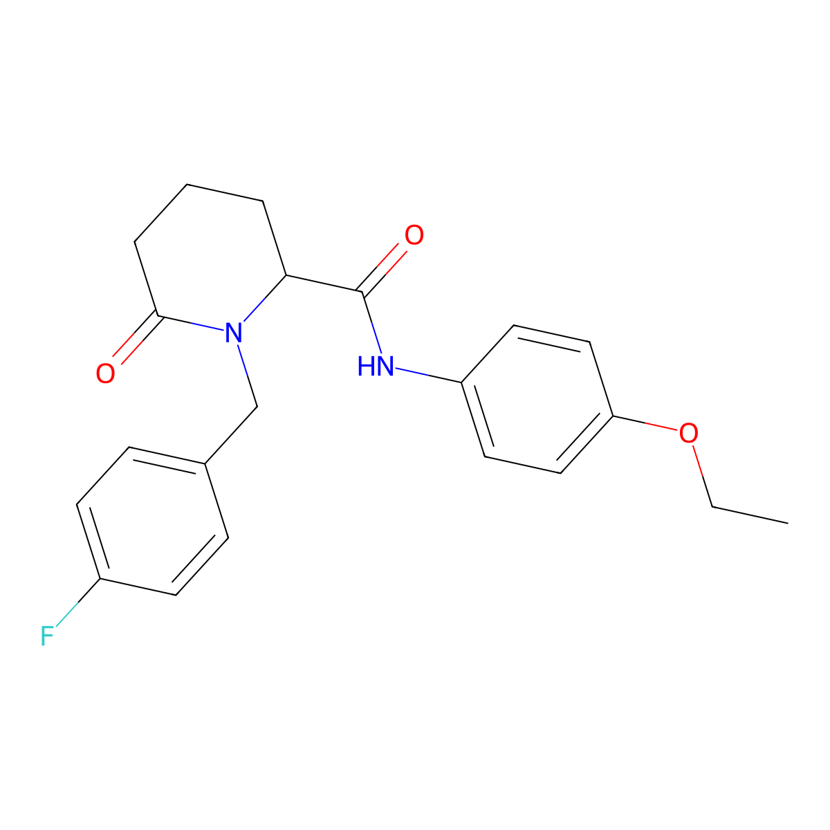 N-(4-ethoxyphenyl)-1-[(4-fluorophenyl)methyl]-6-oxopiperidine-2-carboxamide molecular structure, CAS 2770582-02-8