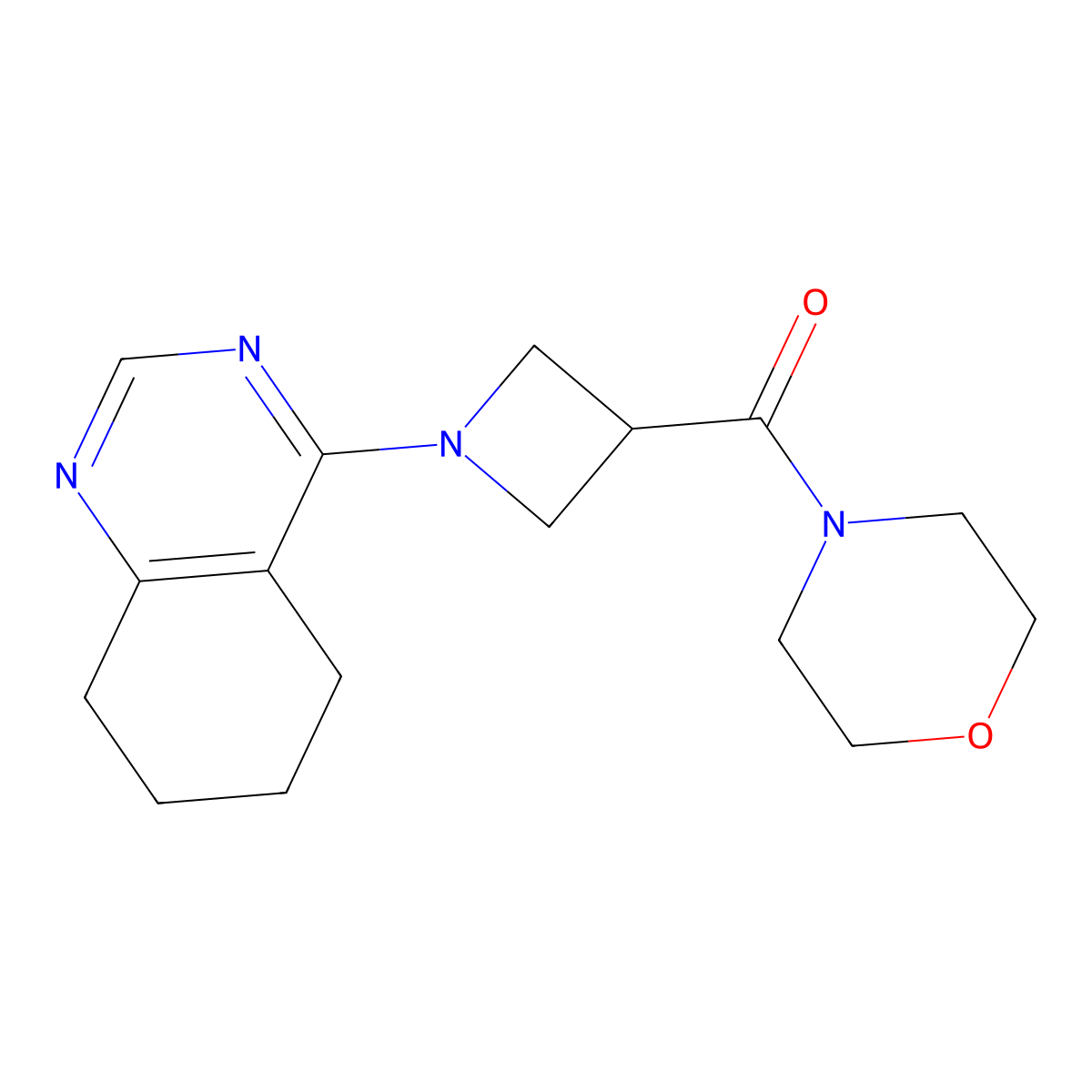4-[3-(Morpholine-4-carbonyl)azetidin-1-yl]-5,6,7,8-tetrahydroquinazoline molecular structure, CAS 2770582-03-9