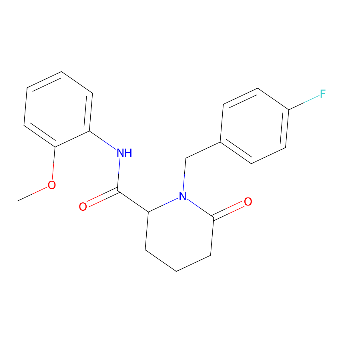 1-[(4-fluorophenyl)methyl]-N-(2-methoxyphenyl)-6-oxopiperidine-2-carboxamide molecular structure, CAS 2770582-07-3