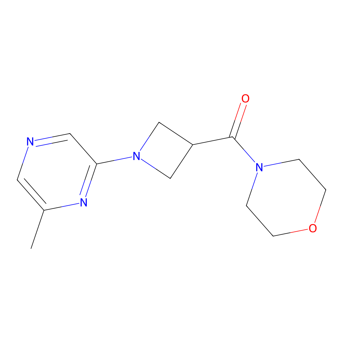 4-[1-(6-Methylpyrazin-2-yl)azetidine-3-carbonyl]morpholine molecular structure, CAS 2770582-09-5