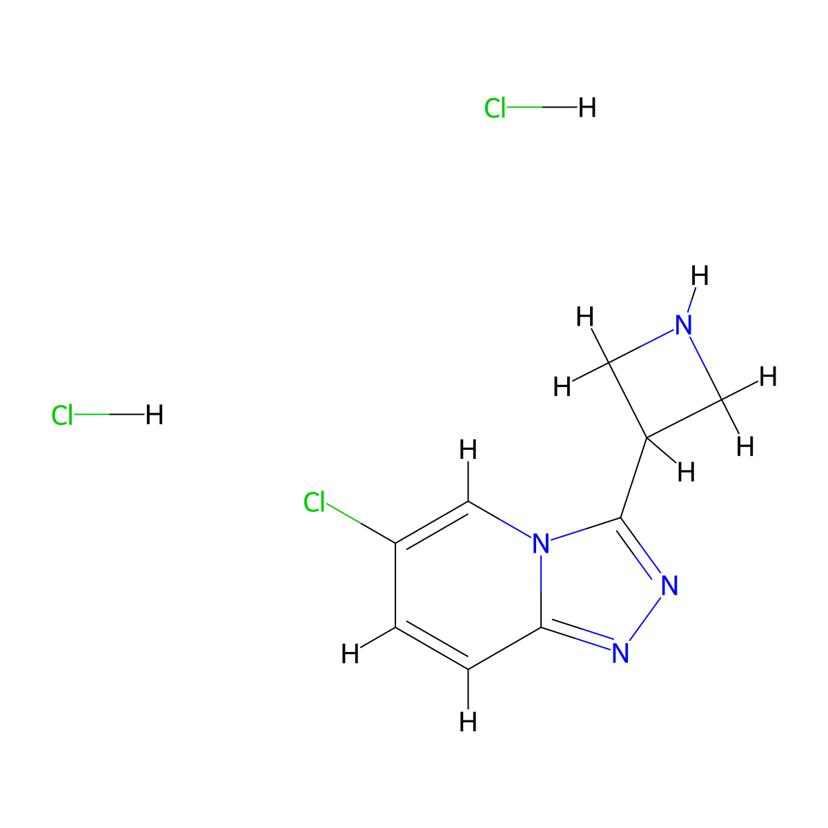 3-{6-Chloro-[1,2,4]triazolo[4,3-a]pyridin-3-yl}azetidine dihydrochloride molecular structure, CAS 2770582-32-4