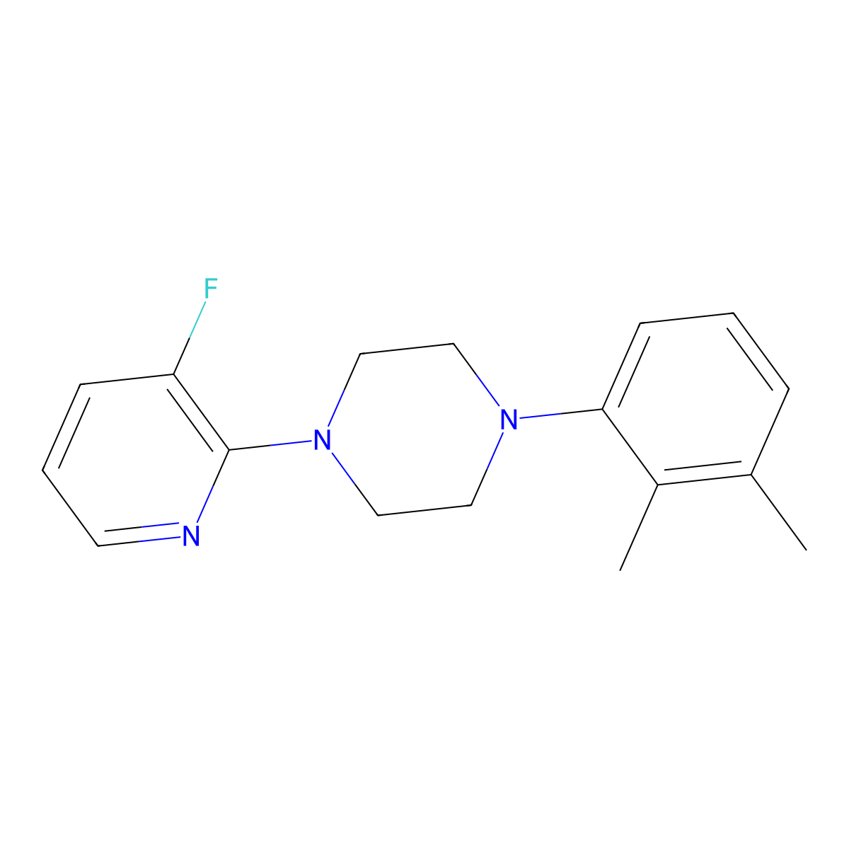 1-(2,3-Dimethylphenyl)-4-(3-fluoropyridin-2-yl)piperazine molecular structure, CAS 2770582-52-8