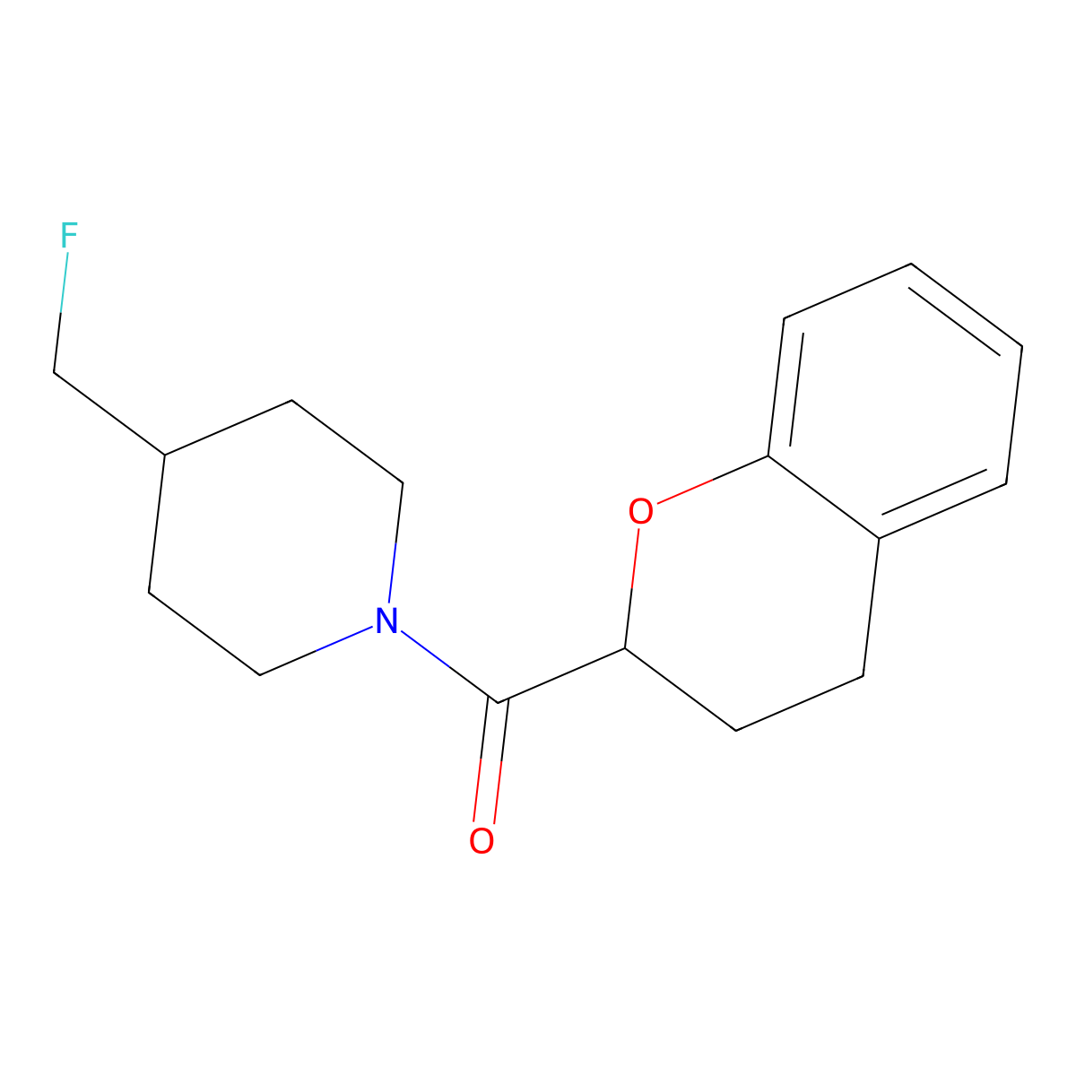 1-(3,4-dihydro-2H-1-benzopyran-2-carbonyl)-4-(fluoromethyl)piperidine molecular structure, CAS 2770582-75-5