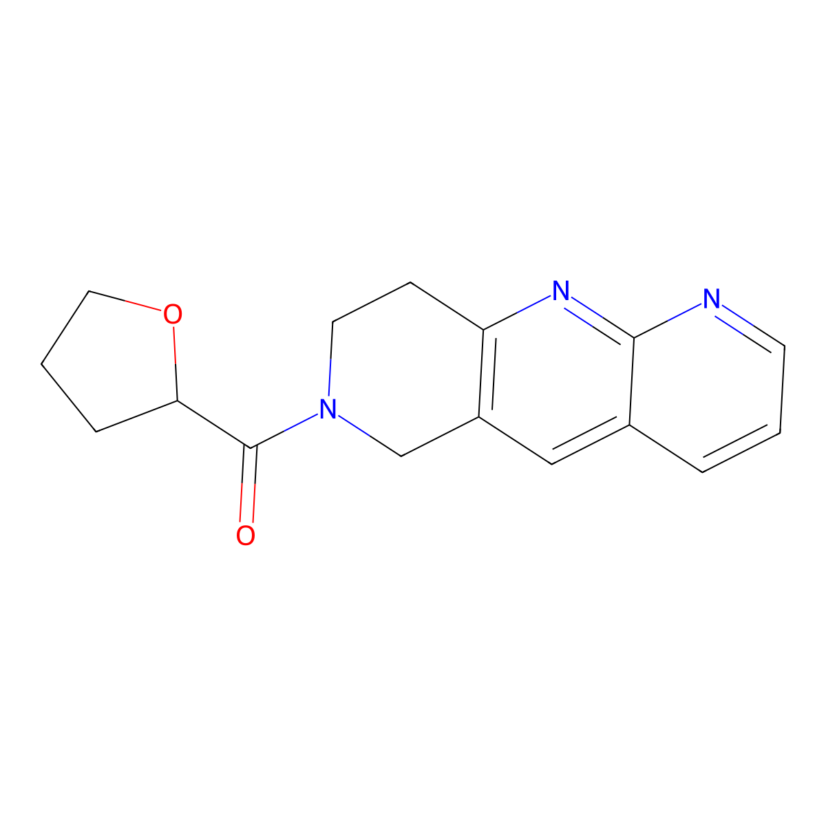 7-(oxolane-2-carbonyl)-6H,7H,8H,9H-pyrido[2,3-b]1,6-naphthyridine molecular structure, CAS 2770583-31-6