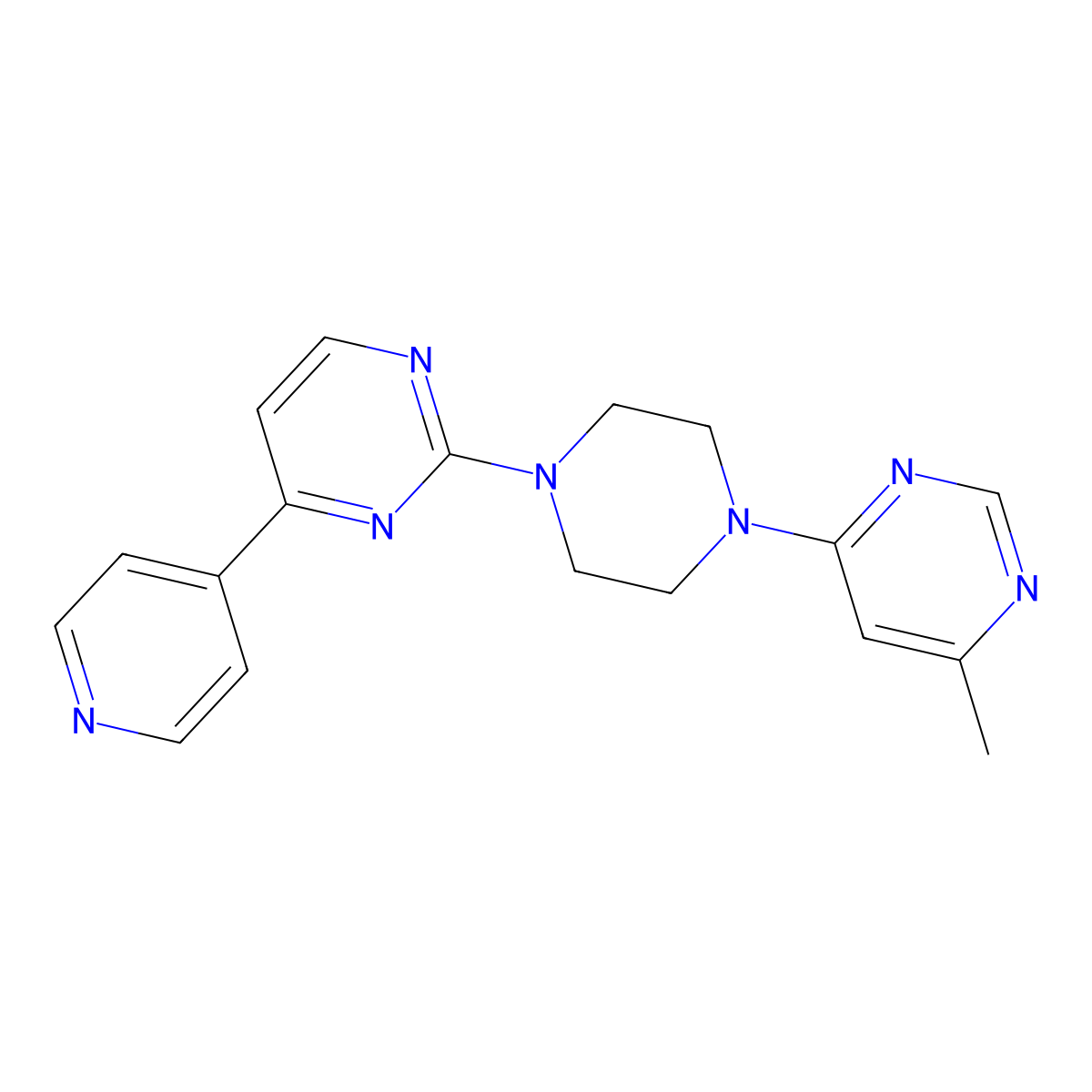 2-[4-(6-Methylpyrimidin-4-yl)piperazin-1-yl]-4-(pyridin-4-yl)pyrimidine molecular structure, CAS 2770583-57-6