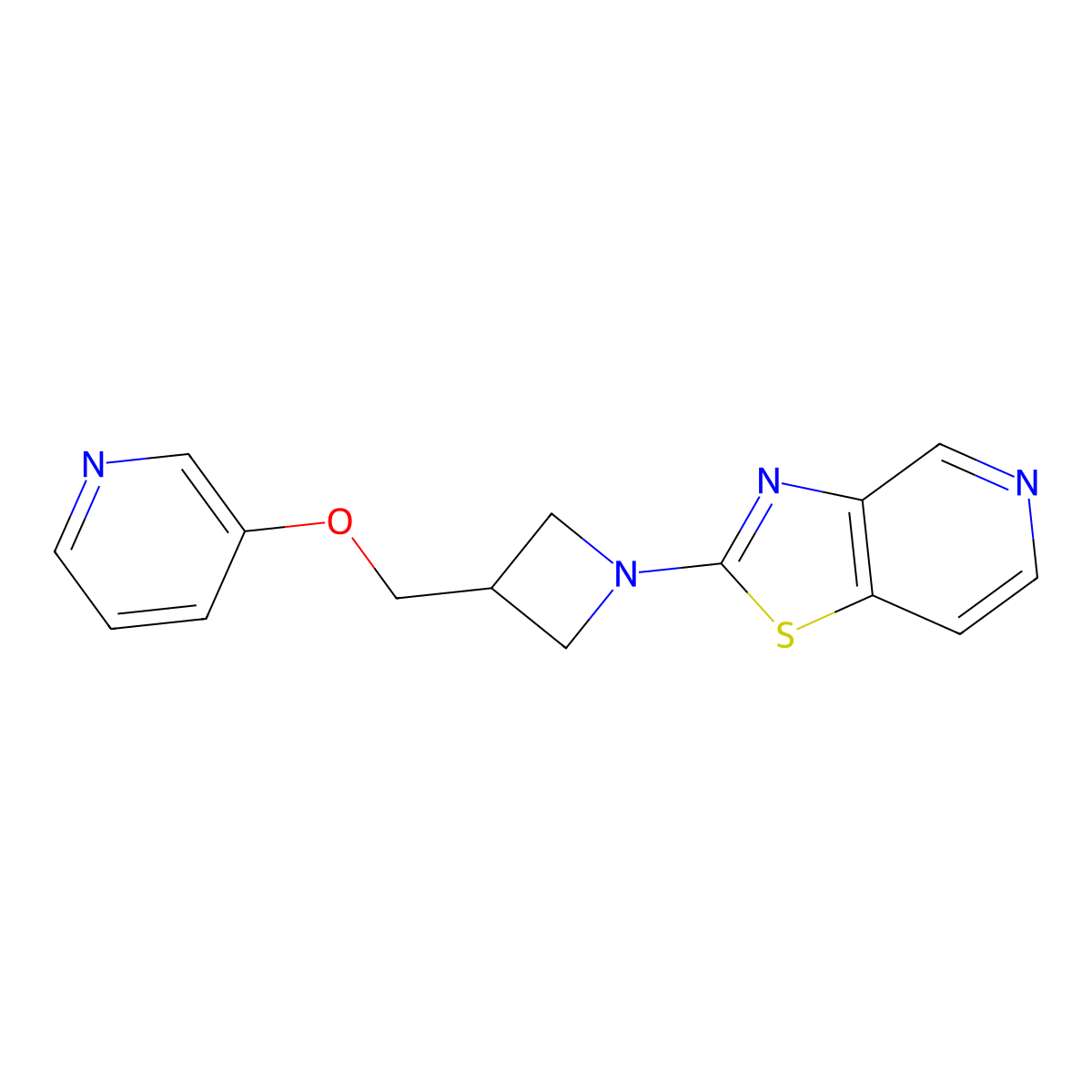3-[(1-{[1,3]Thiazolo[4,5-c]pyridin-2-yl}azetidin-3-yl)methoxy]pyridine molecular structure, CAS 2770583-93-0