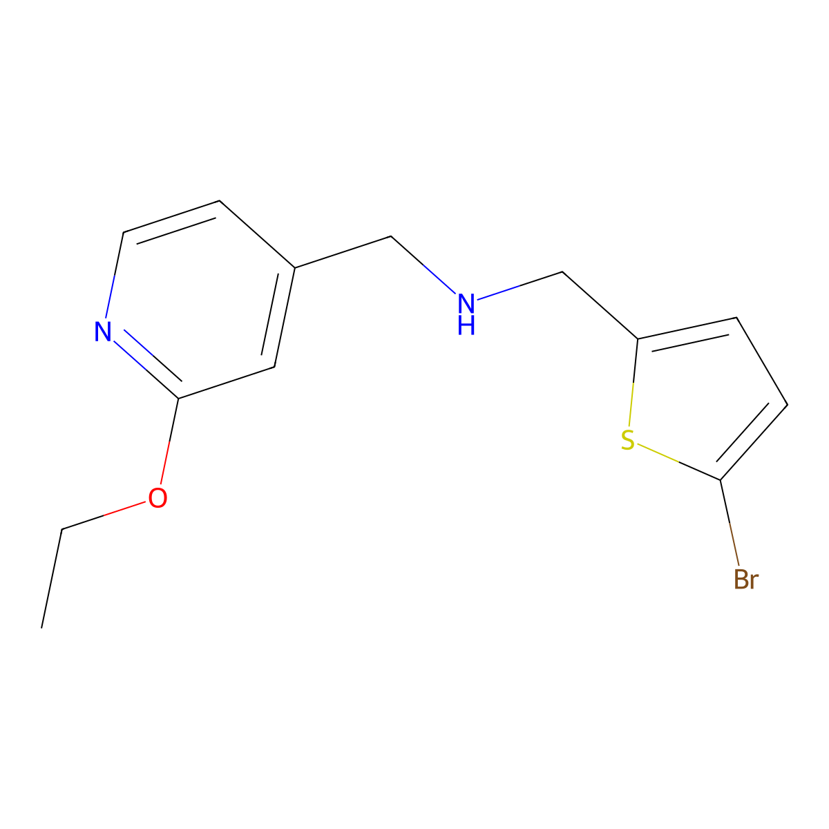 [(5-Bromothiophen-2-yl)methyl][(2-ethoxypyridin-4-yl)methyl]amine molecular structure, CAS 2770583-96-3