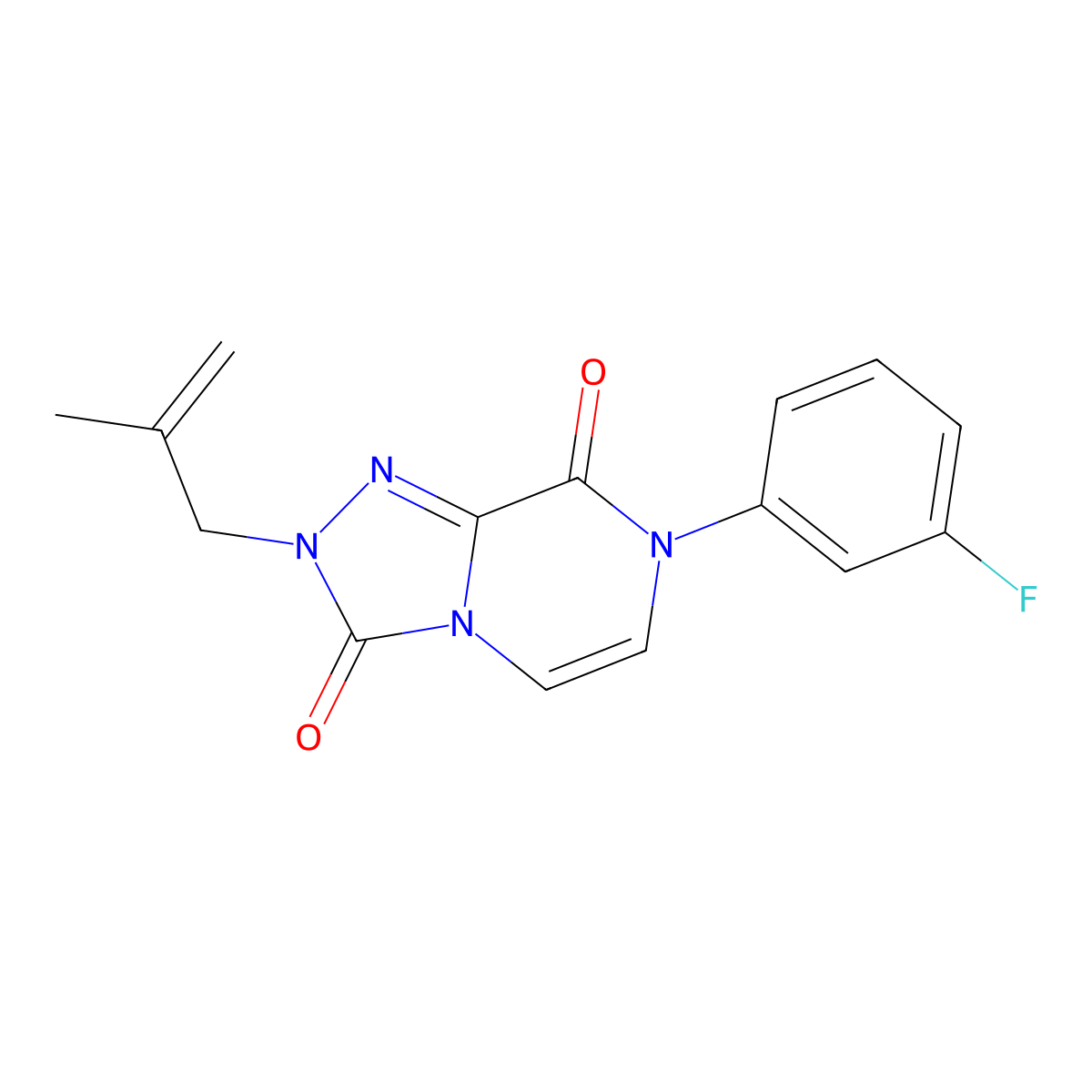 7-(3-fluorophenyl)-2-(2-methylprop-2-en-1-yl)-2H,3H,7H,8H-[1,2,4]triazolo[4,3-a]pyrazine-3,8-dione molecular structure, CAS 2770584-04-6