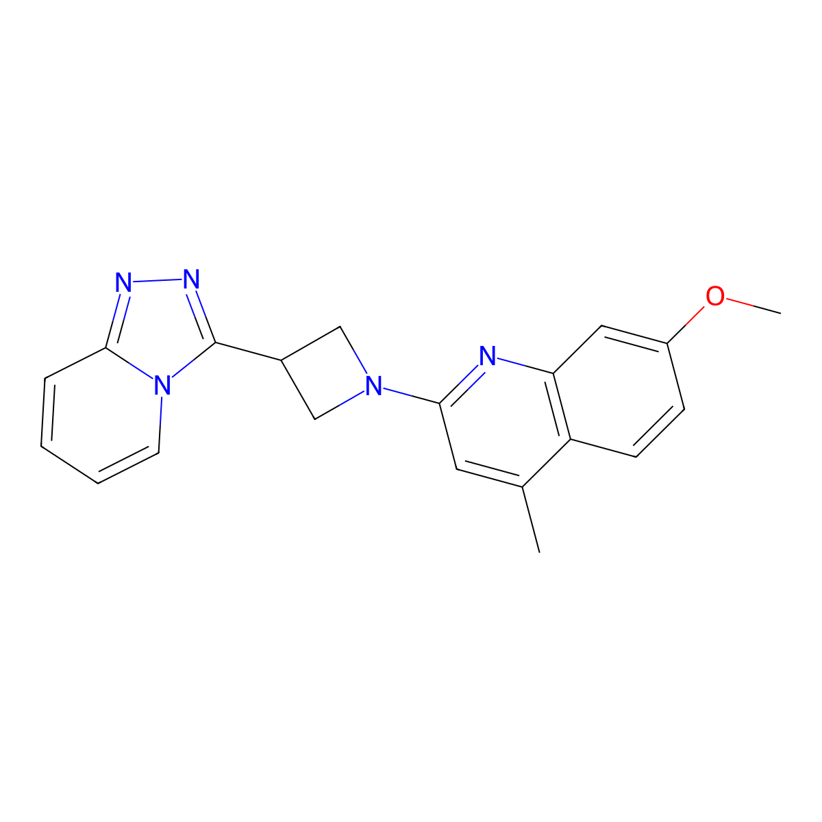 7-Methoxy-4-methyl-2-(3-{[1,2,4]triazolo[4,3-a]pyridin-3-yl}azetidin-1-yl)quinoline molecular structure, CAS 2770584-17-1