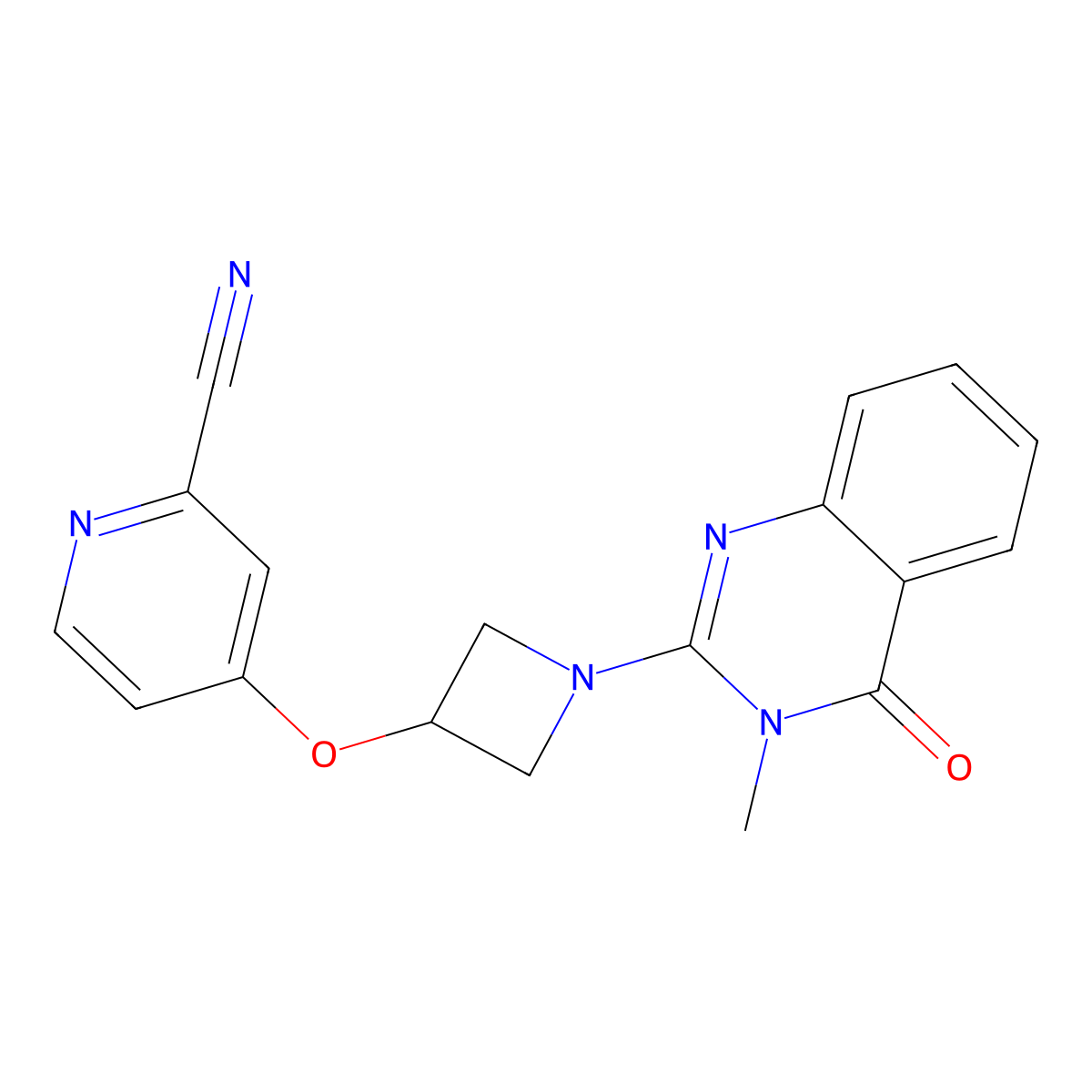 4-{[1-(3-Methyl-4-oxo-3,4-dihydroquinazolin-2-yl)azetidin-3-yl]oxy}pyridine-2-carbonitrile molecular structure, CAS 2770584-22-8