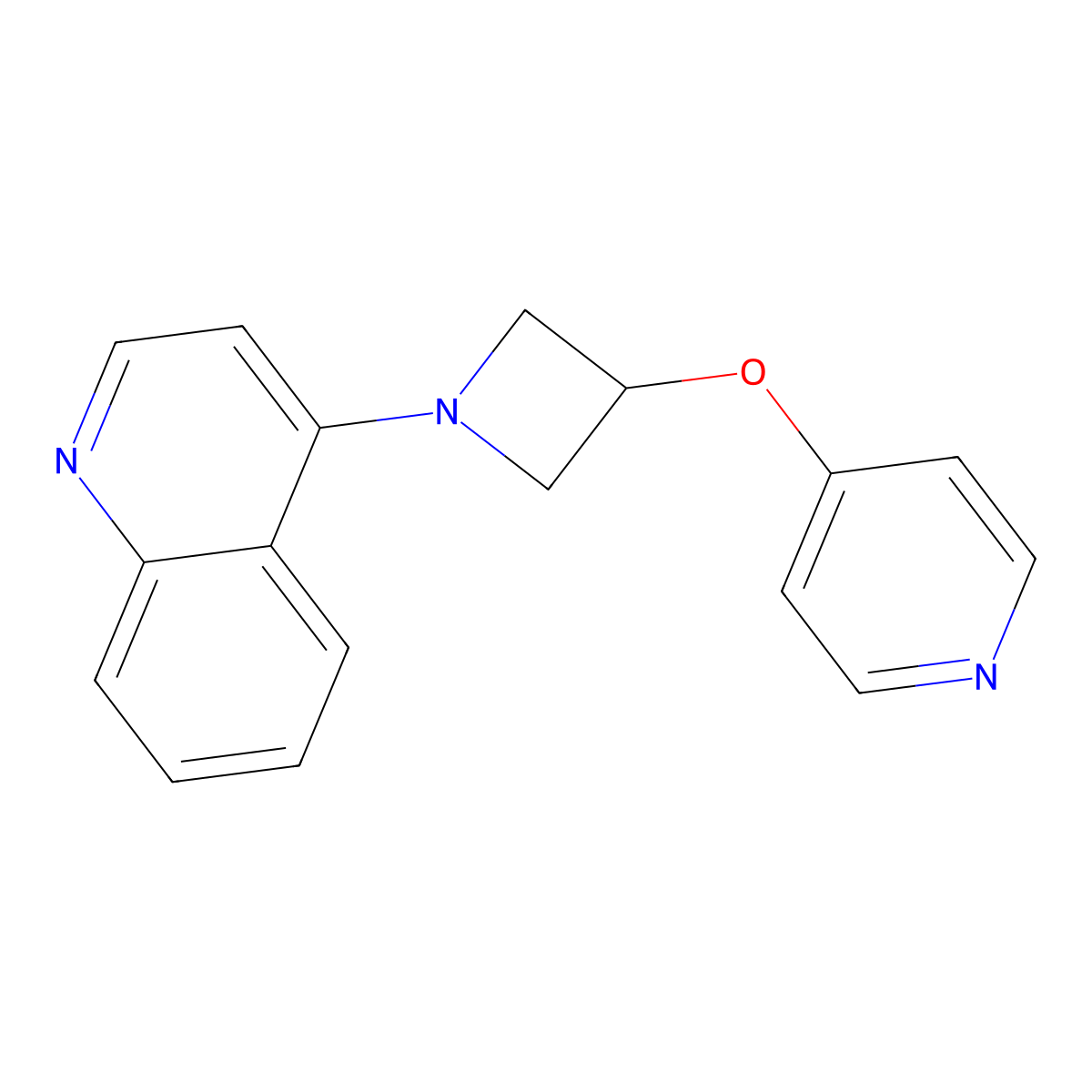 4-[3-(Pyridin-4-yloxy)azetidin-1-yl]quinoline molecular structure, CAS 2770584-48-8