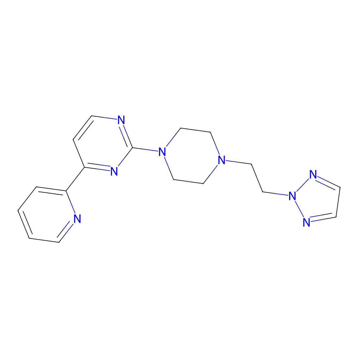 4-(pyridin-2-yl)-2-{4-[2-(2H-1,2,3-triazol-2-yl)ethyl]piperazin-1-yl}pyrimidine molecular structure, CAS 2770585-78-7