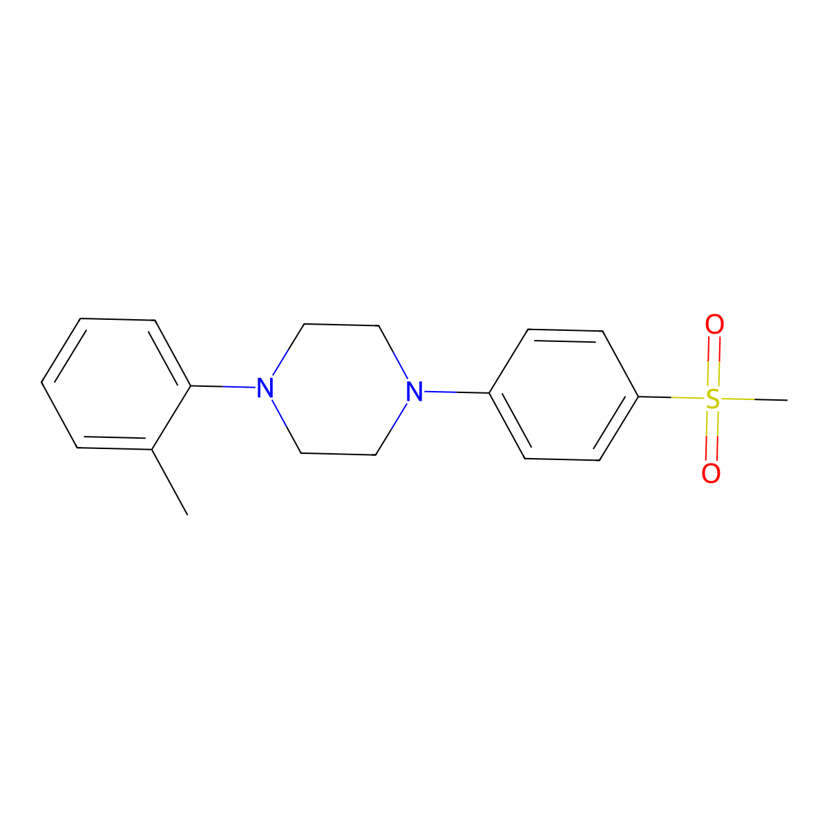 1-(4-Methanesulfonylphenyl)-4-(2-methylphenyl)piperazine molecular structure, CAS 2770585-87-8