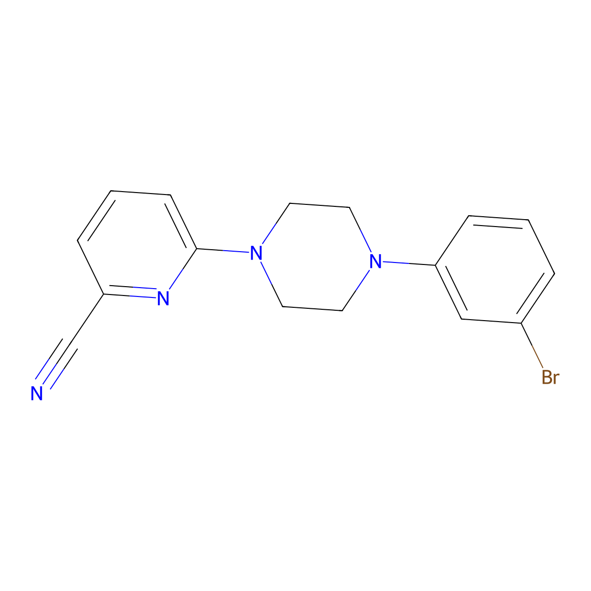 6-[4-(3-Bromophenyl)piperazin-1-yl]pyridine-2-carbonitrile molecular structure, CAS 2770586-24-6