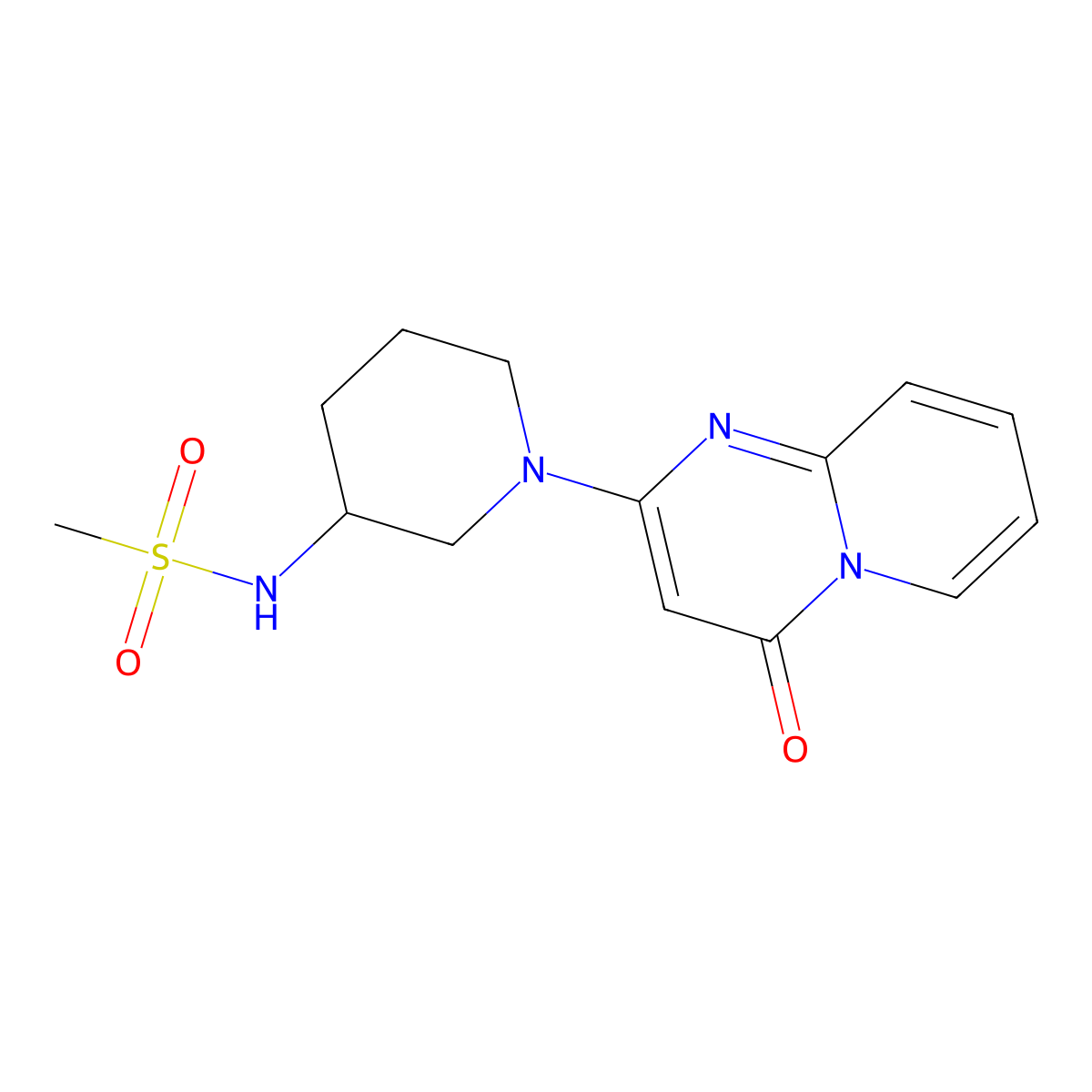N-(1-{4-oxo-4H-pyrido[1,2-a]pyrimidin-2-yl}piperidin-3-yl)methanesulfonamide molecular structure, CAS 2770586-49-5