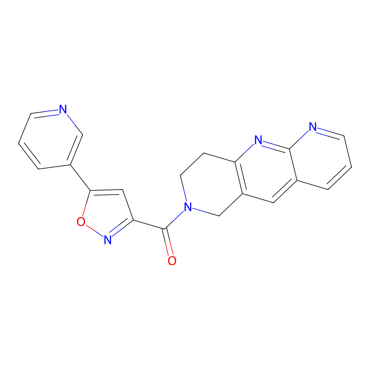 8,9-dihydro-6H-pyrido[4,3-b][1,8]naphthyridin-7-yl-(5-pyridin-3-yl-1,2-oxazol-3-yl)methanone molecular structure, CAS 2770586-65-5