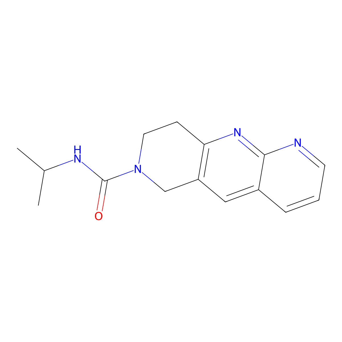 N-(propan-2-yl)-6H,7H,8H,9H-pyrido[2,3-b]1,6-naphthyridine-7-carboxamide molecular structure, CAS 2770586-68-8