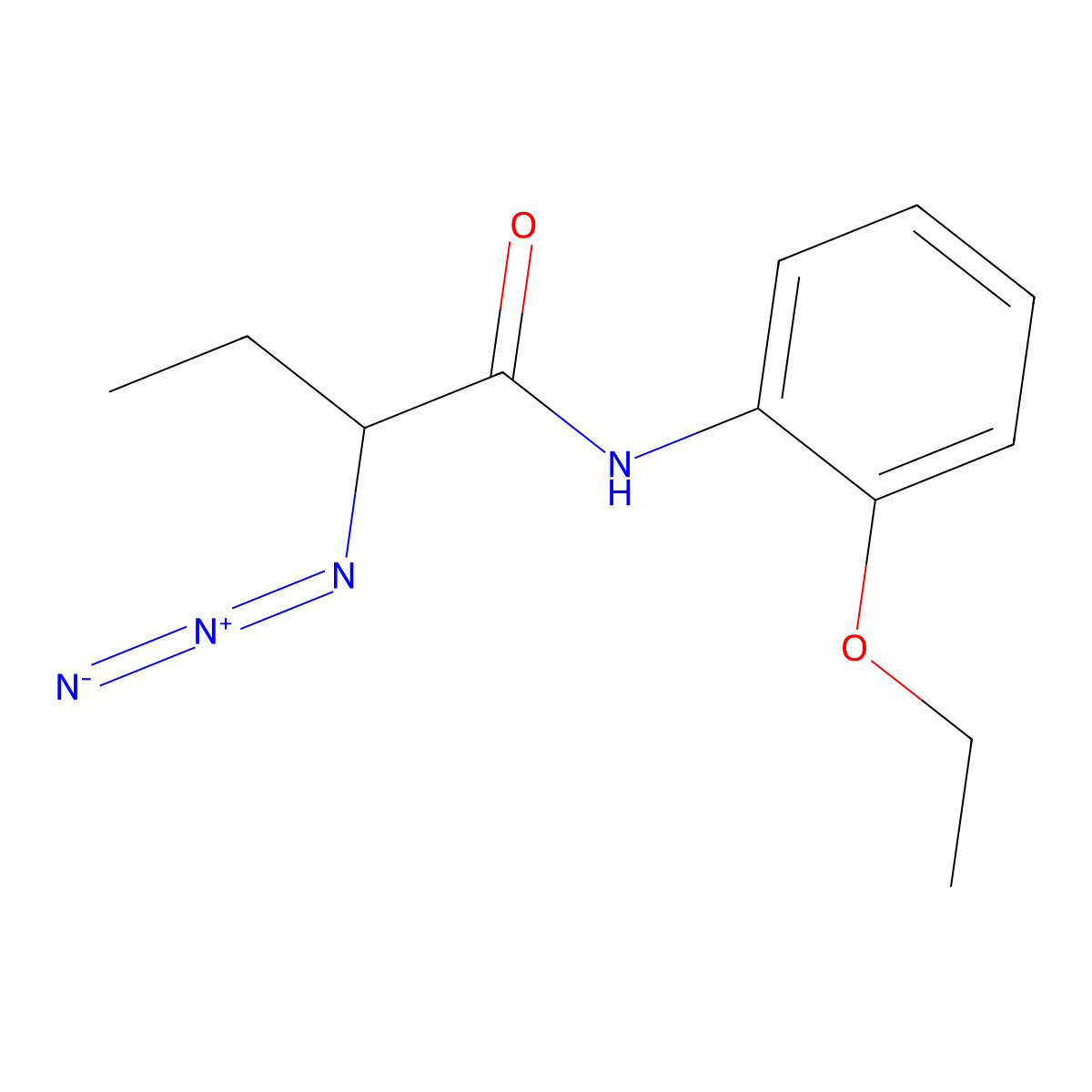 2-azido-N-(2-ethoxyphenyl)butanamide molecular structure, CAS 2770586-69-9