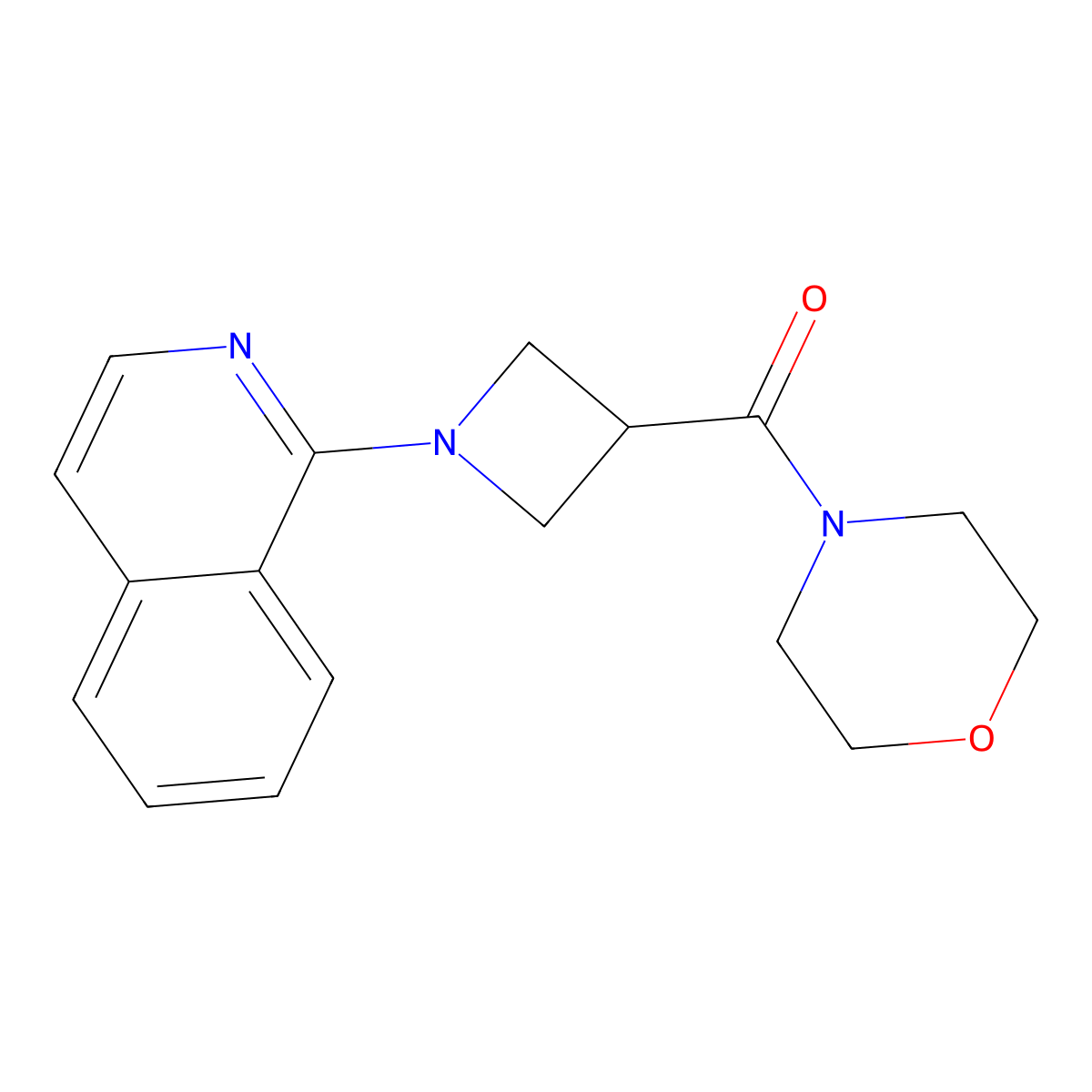 1-[3-(Morpholine-4-carbonyl)azetidin-1-yl]isoquinoline molecular structure, CAS 2770587-61-4