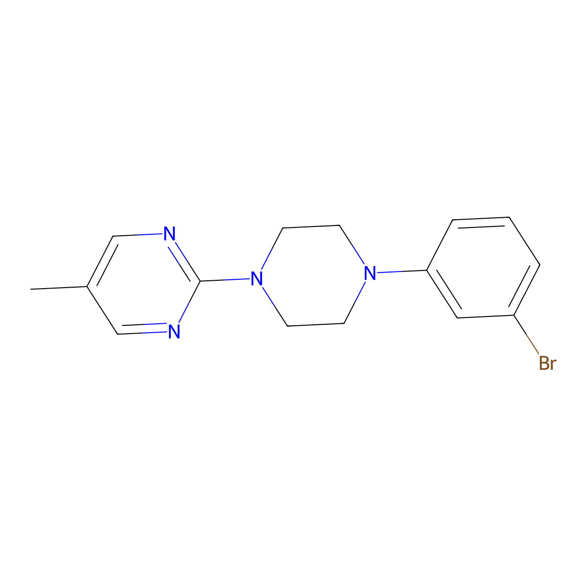 2-[4-(3-Bromophenyl)piperazin-1-yl]-5-methylpyrimidine molecular structure, CAS 2770587-72-7