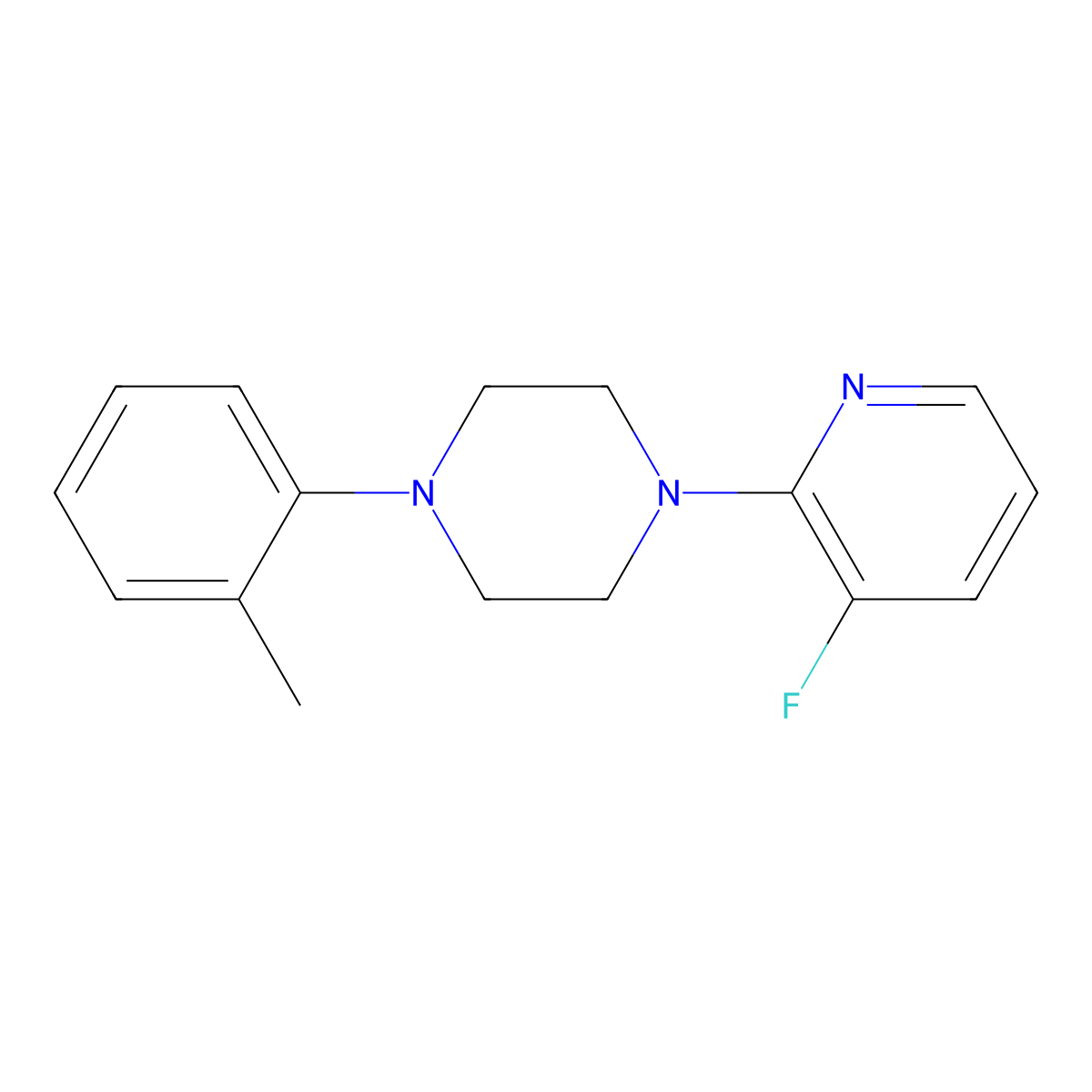 1-(3-Fluoropyridin-2-yl)-4-(2-methylphenyl)piperazine molecular structure, CAS 2770587-82-9