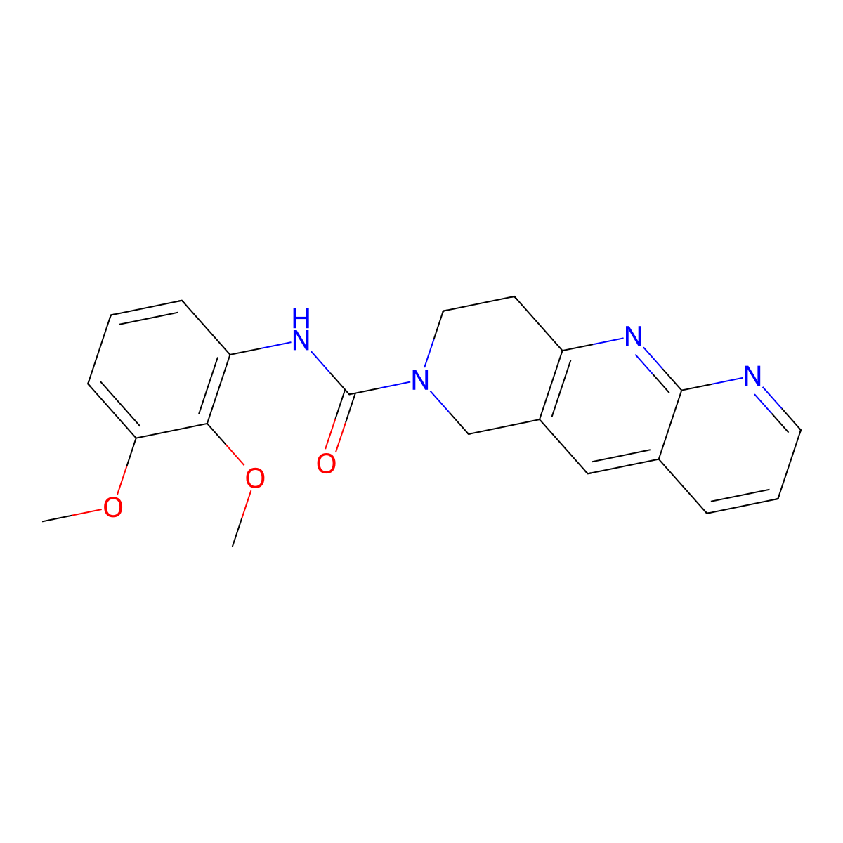 N-(2,3-dimethoxyphenyl)-6H,7H,8H,9H-pyrido[2,3-b]1,6-naphthyridine-7-carboxamide molecular structure, CAS 2770588-43-5