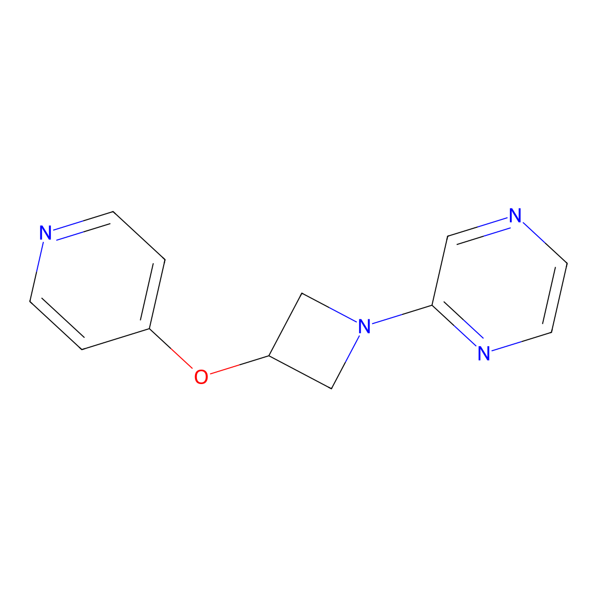 2-[3-(Pyridin-4-yloxy)azetidin-1-yl]pyrazine molecular structure, CAS 2770588-68-4