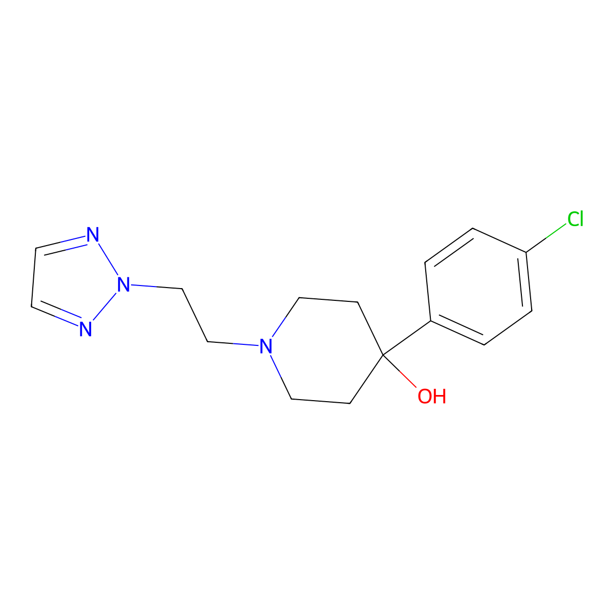 4-(4-chlorophenyl)-1-[2-(2H-1,2,3-triazol-2-yl)ethyl]piperidin-4-ol molecular structure, CAS 2770589-16-5