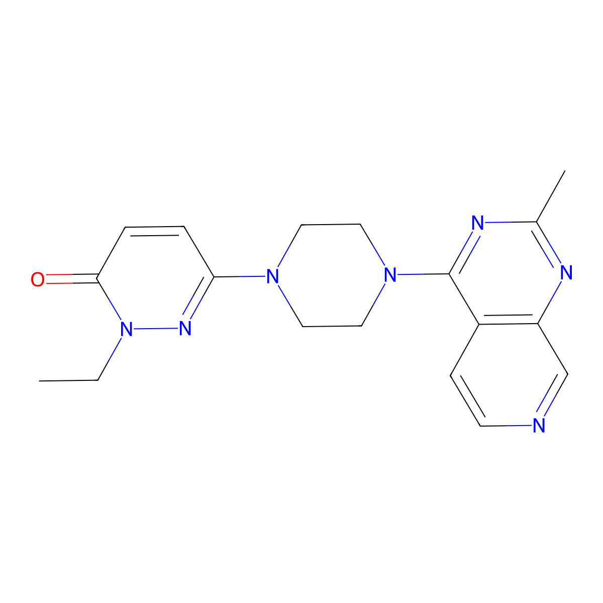 2-Ethyl-6-(4-{2-methylpyrido[3,4-d]pyrimidin-4-yl}piperazin-1-yl)-2,3-dihydropyridazin-3-one molecular structure, CAS 2770589-31-4