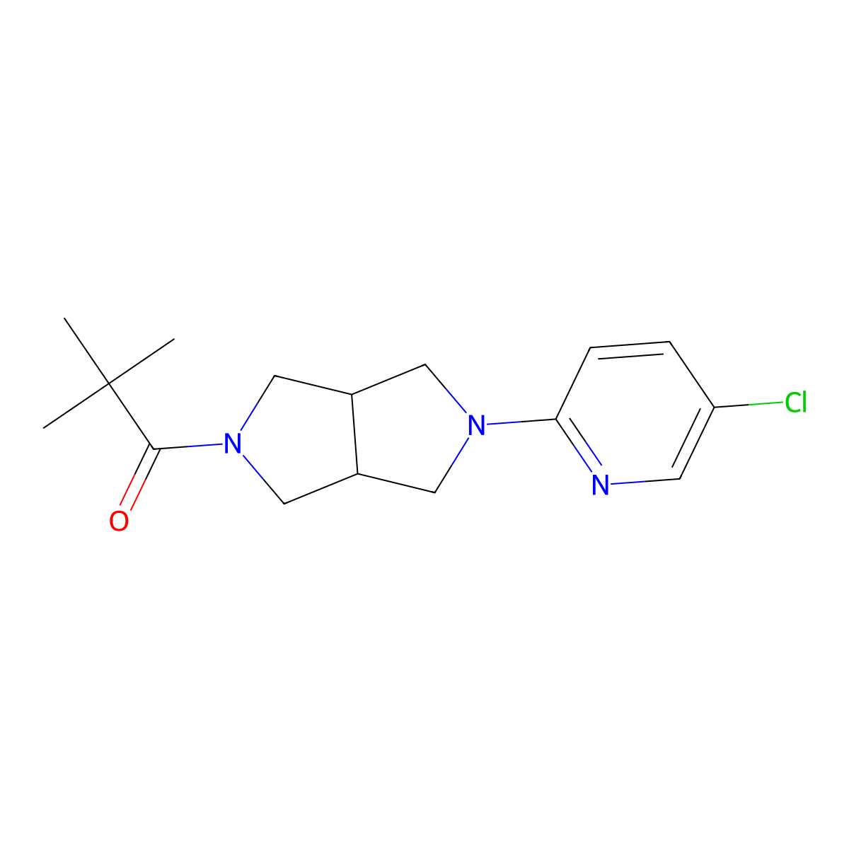 1-[5-(5-Chloropyridin-2-yl)-octahydropyrrolo[3,4-c]pyrrol-2-yl]-2,2-dimethylpropan-1-one molecular structure, CAS 2770590-37-7